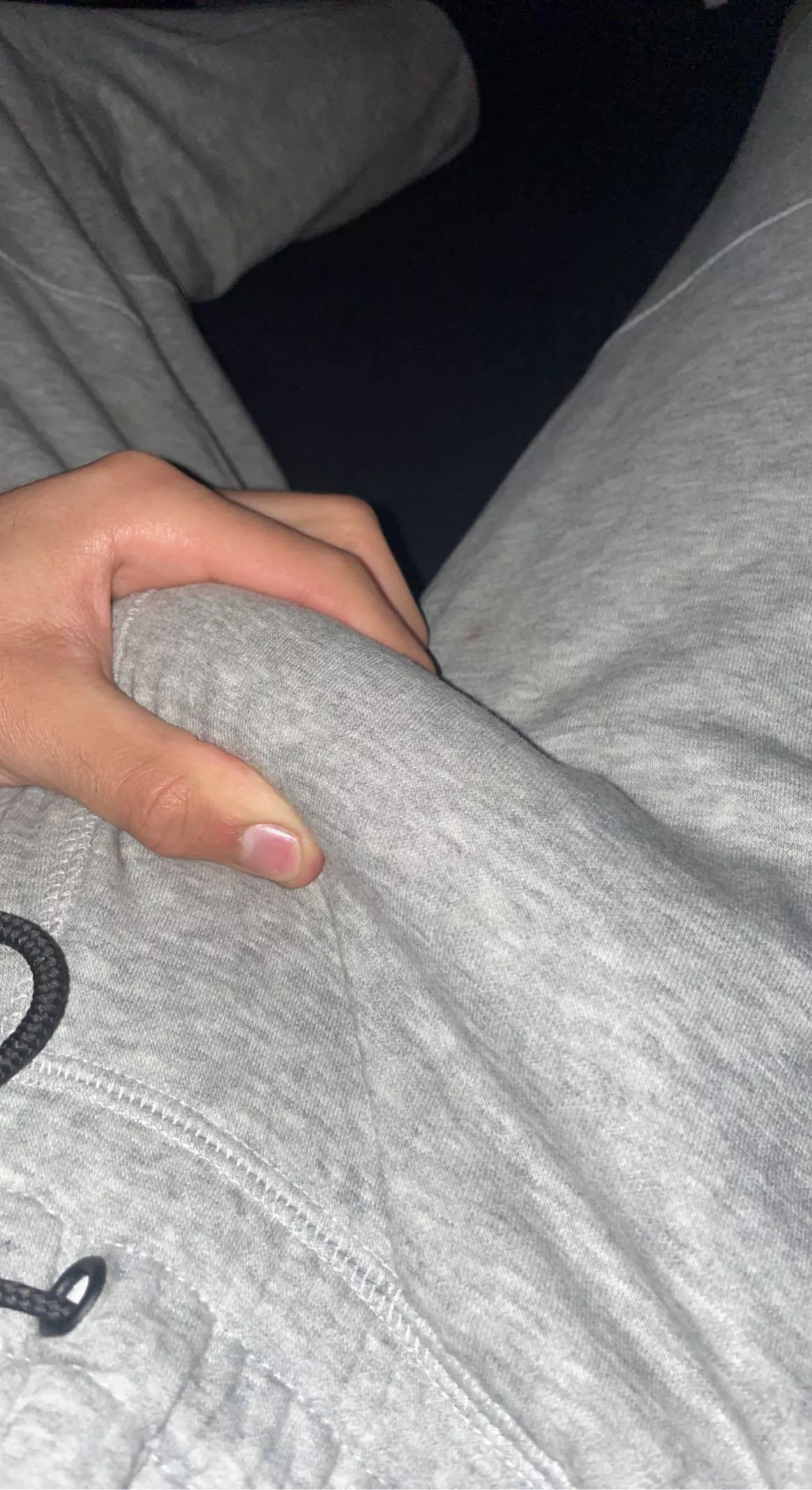 my cock in grey sweats