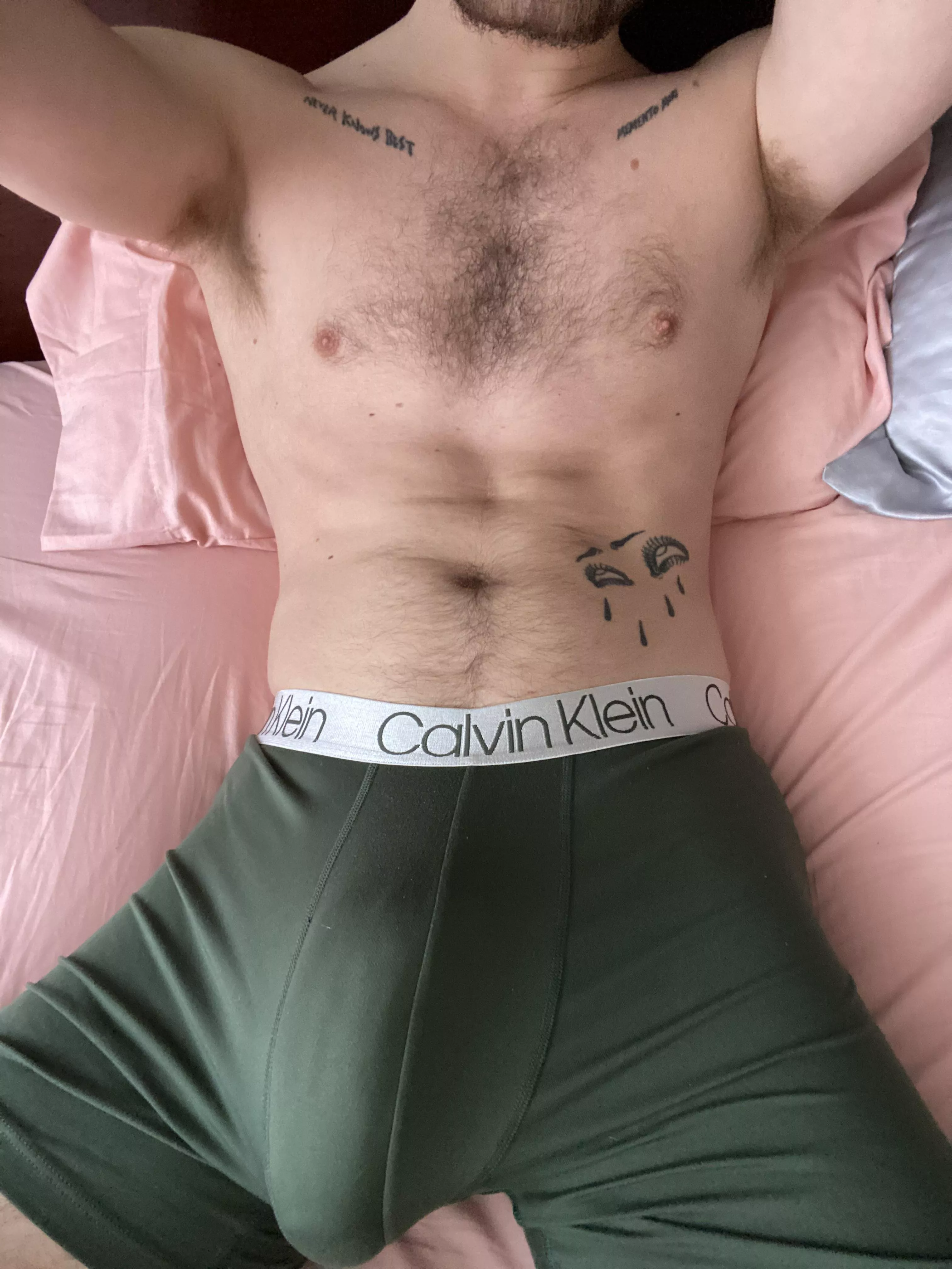 My cock is about to rip right out of these Calvins