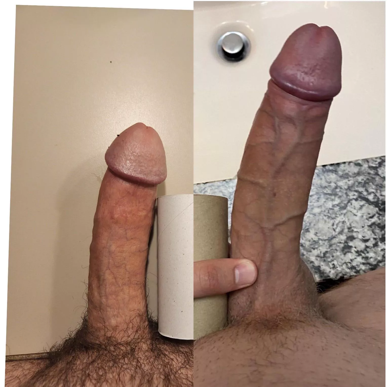 my cock next to a real cock