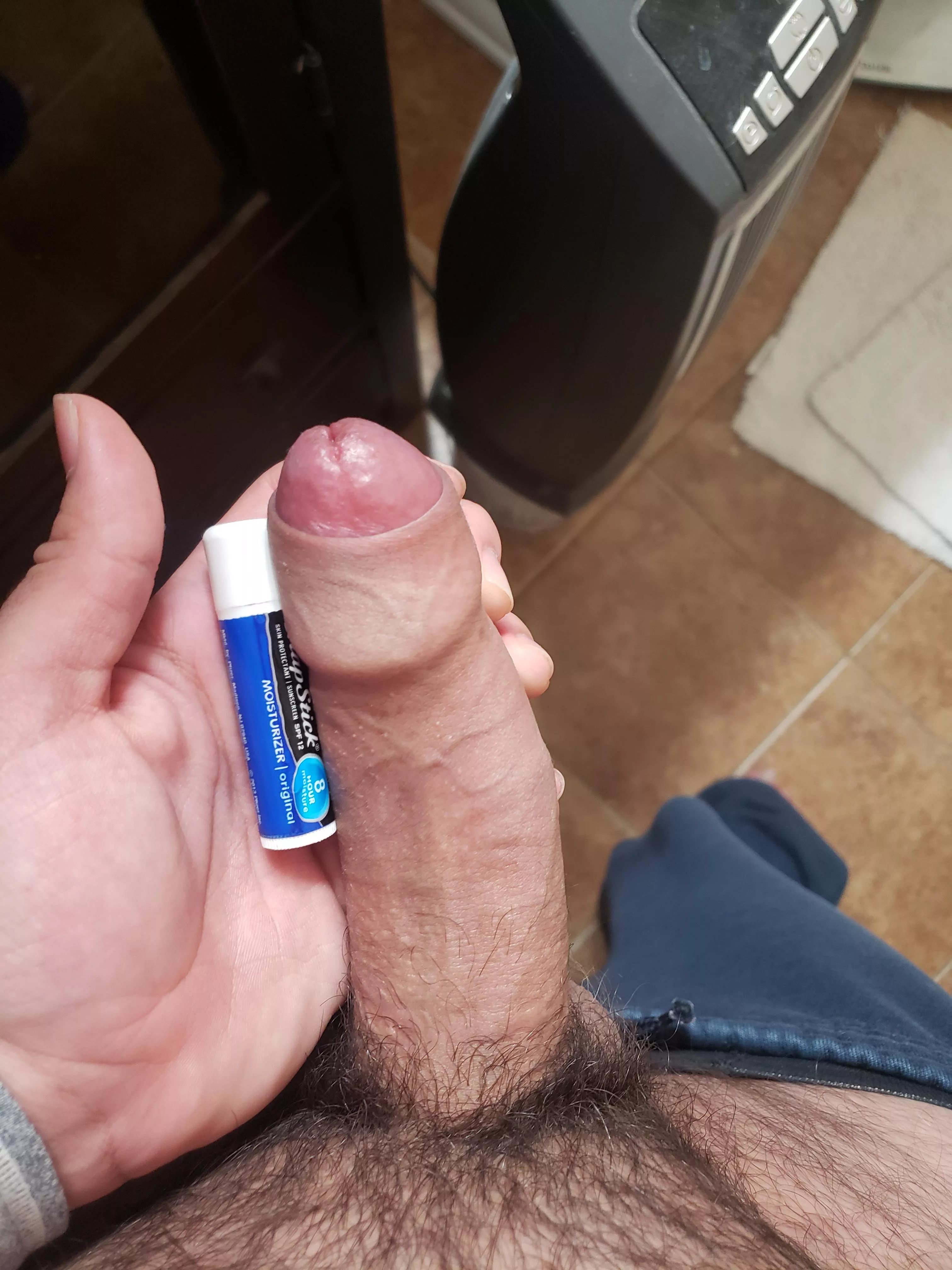 My cock next to some chapstick