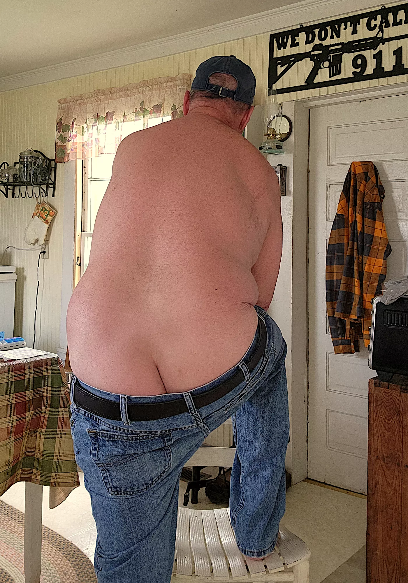 My Country Boy Butt Crack, A Common Sight in the Summer. I Never Wear Underwear, Don't Even Own Any.