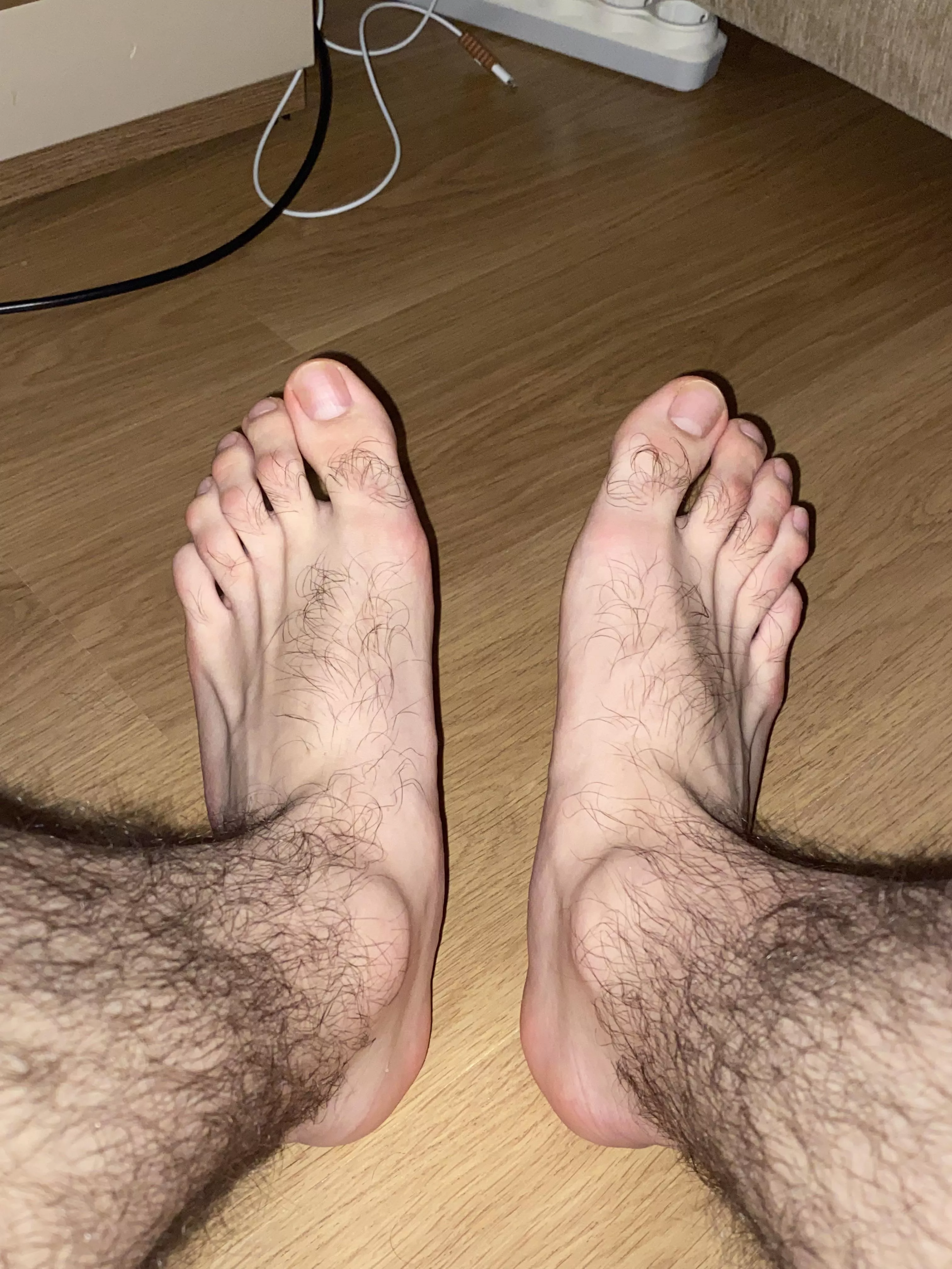 My feet are so hairy and big haha