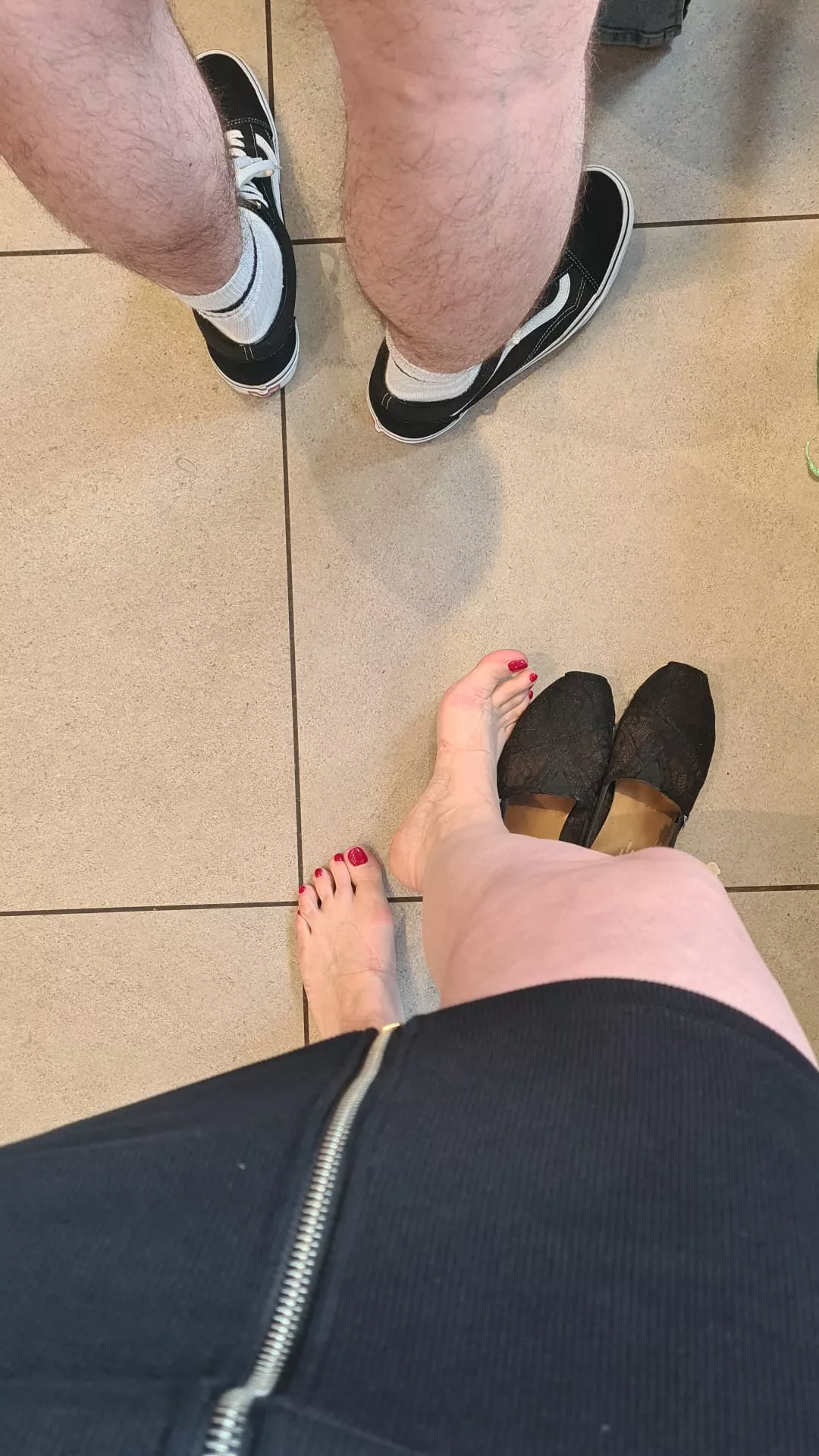 My feet got hot while stood in the queue