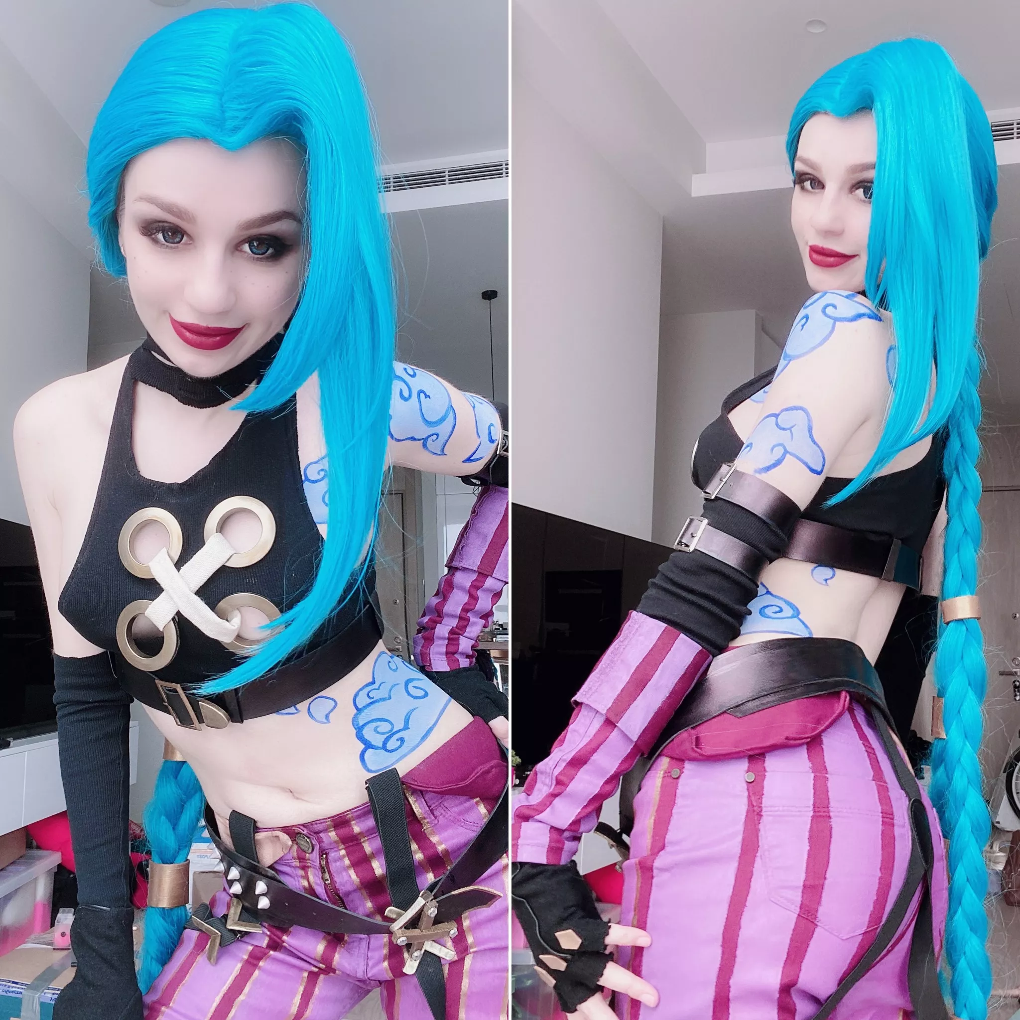 My first try on Jinx from arcane, what do you think? by Kanra_cosplay [self]