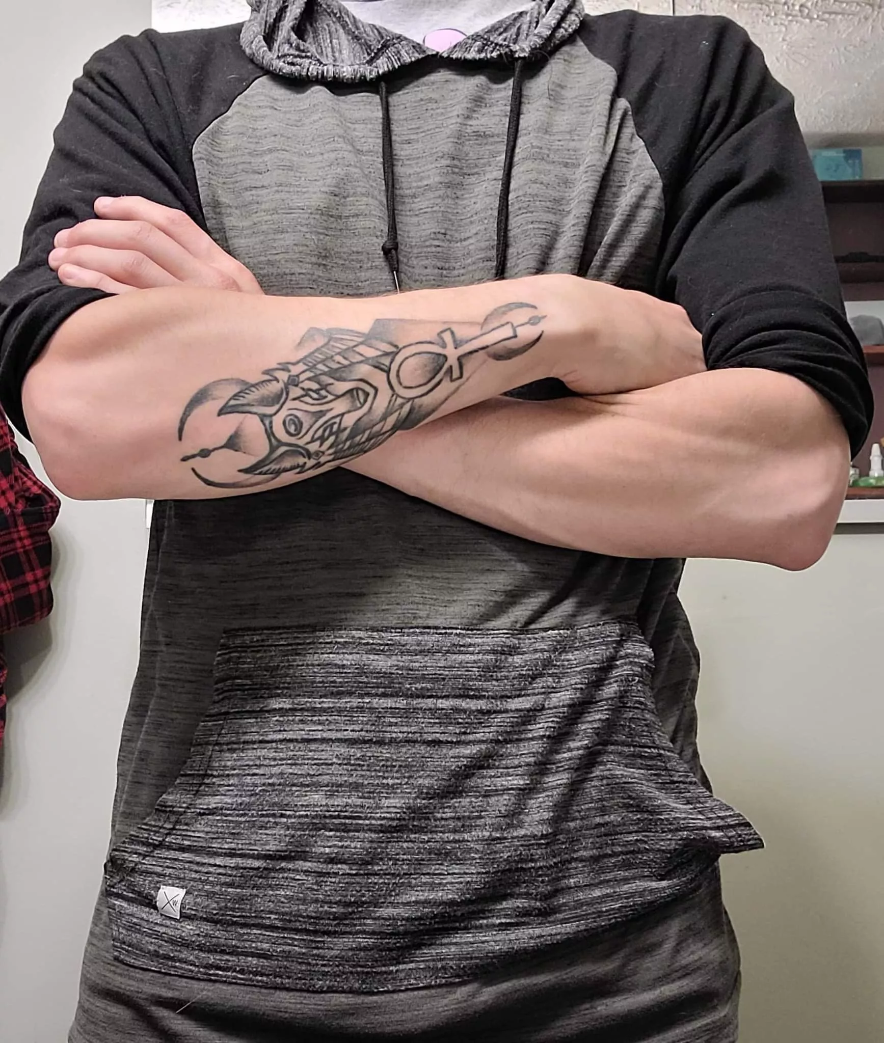 My friend doesn't think he has sexy forearms. Can you help me prove him wrong?