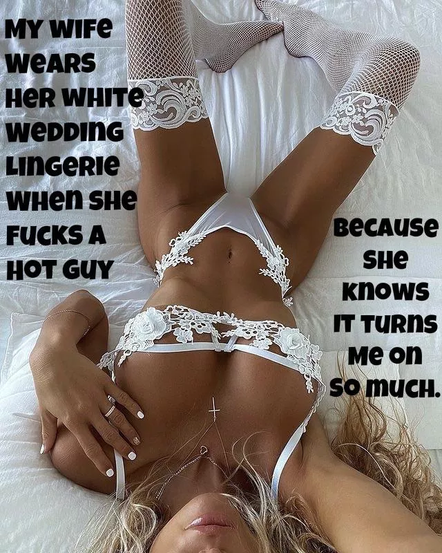 My hot wifeâ€™s wedding lingerieâ€¦