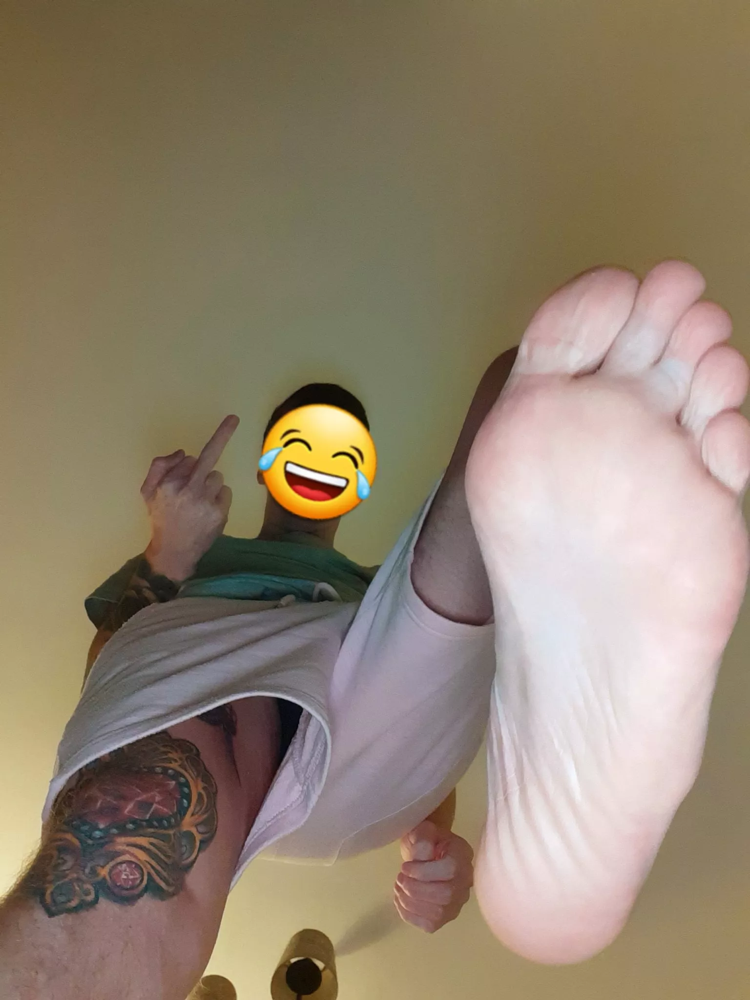 my huge perfect foot !! I bet you zoomed in tooðŸ˜ˆ