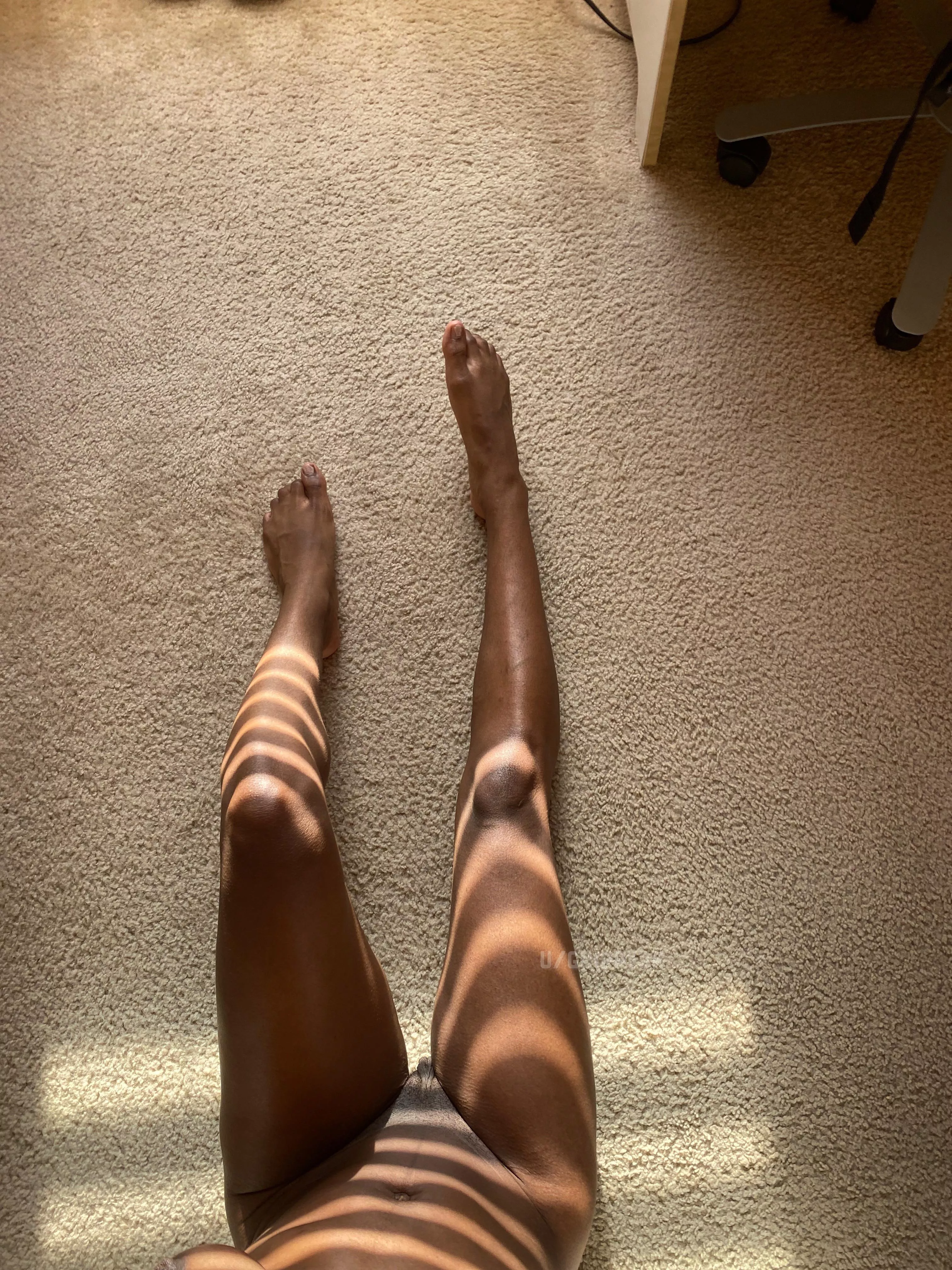 My legs should be wrapped around your waist. My pussy should be on your dick.