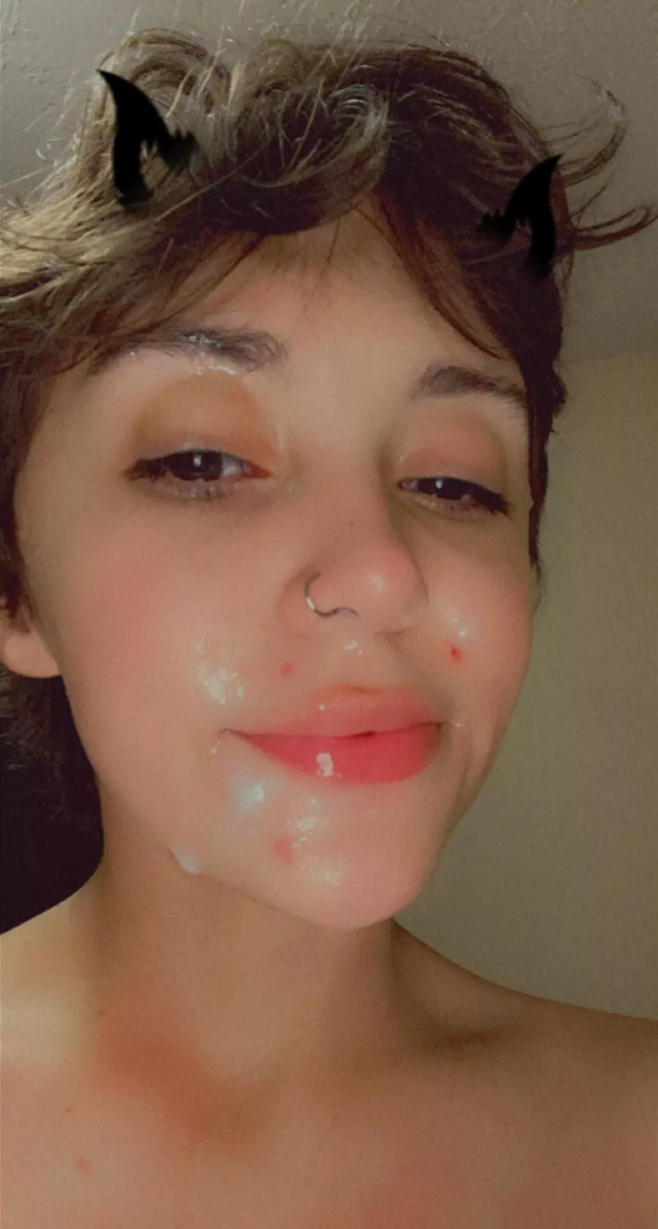 My lips look so juicy with your cum all over themðŸ˜› [OC]