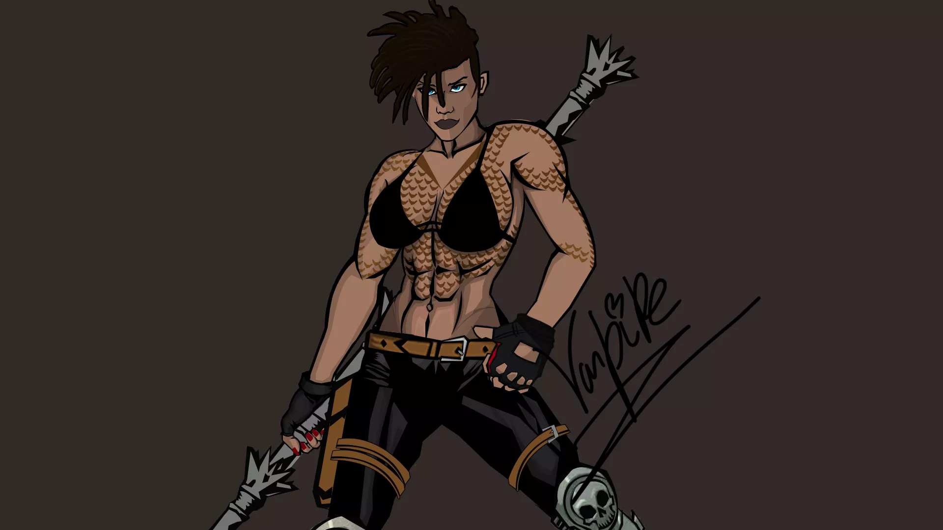 My monk/Assassin Azayah for an upcoming dnd campaign. She's heavily inspired by Killmonger. [OC]