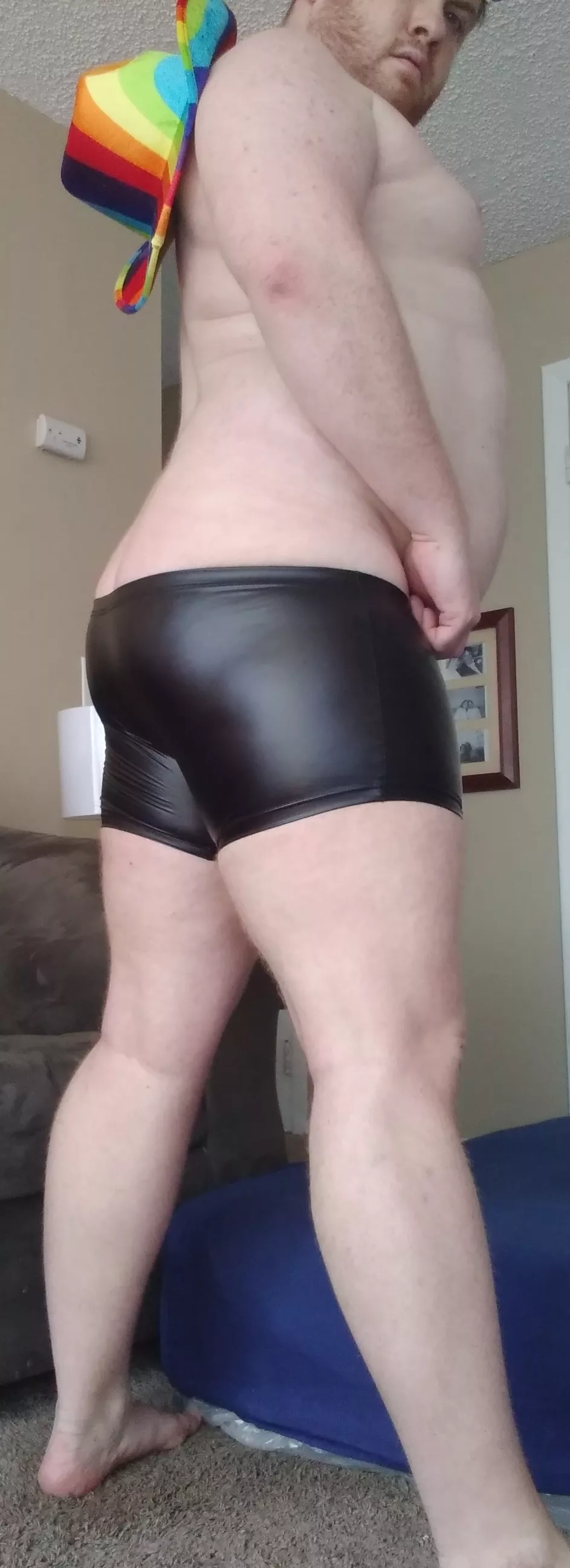 my new manbodywear leather booty shortsðŸ˜ˆðŸ‘