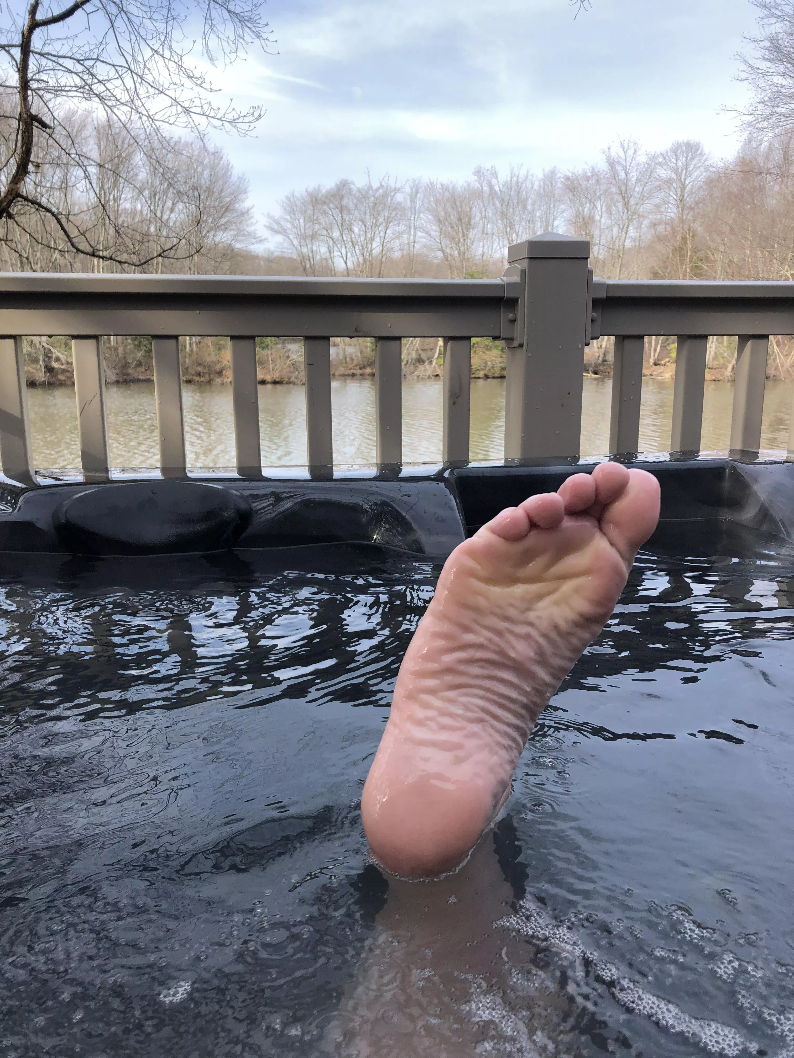 My soles get so soft and even more ticklish in the hot tub ;)