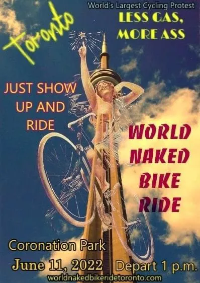 Naked bike ride protest! Come and ride!