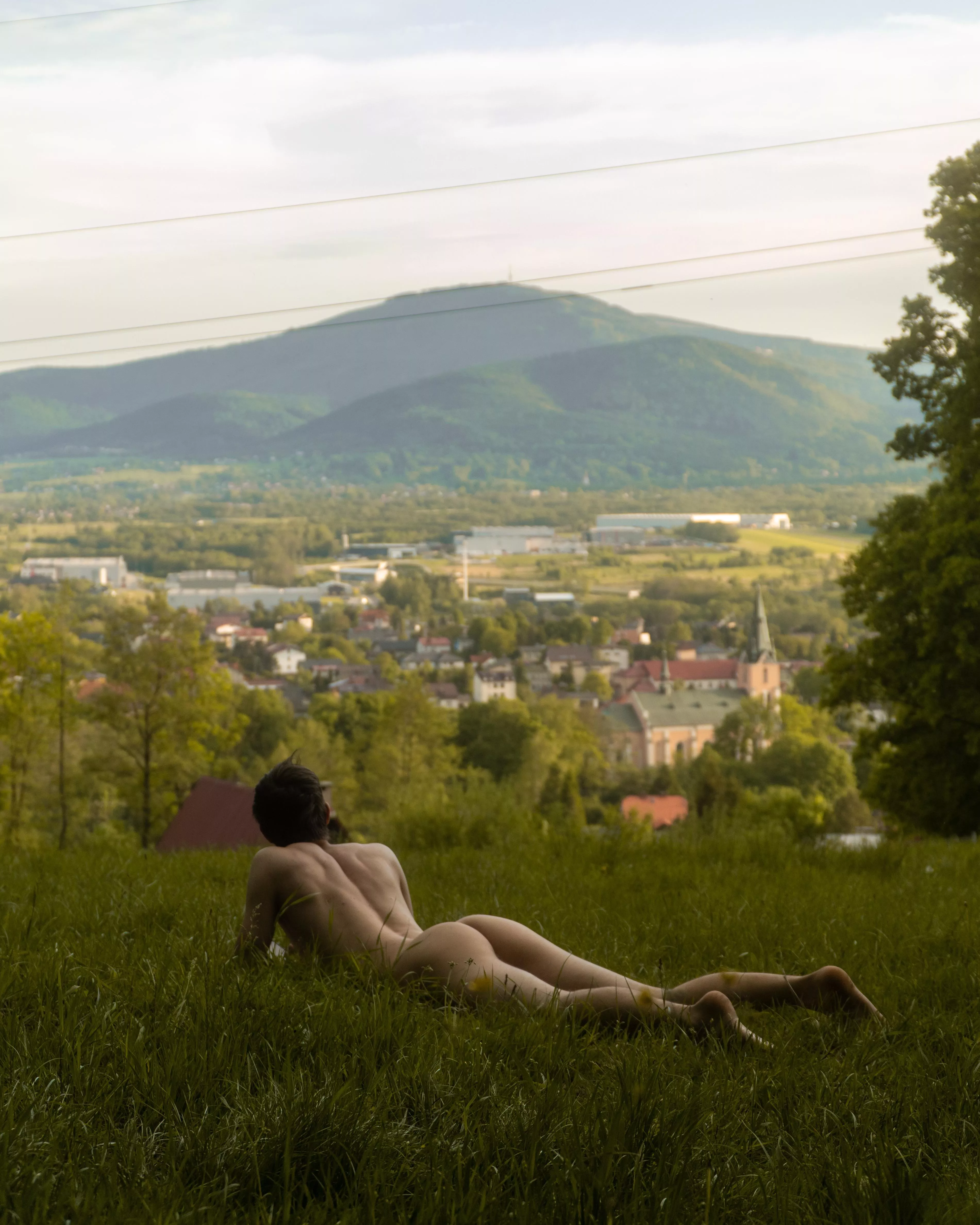 Naked sunbathing in the middle of the forest