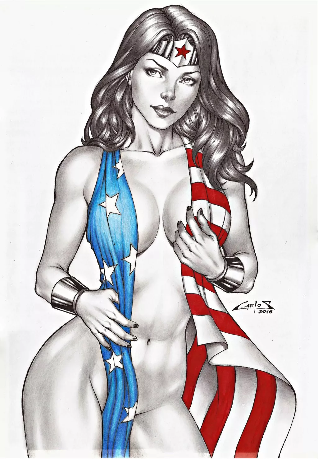 Naked Wonder Woman (Carlos Braga) [Wonder Woman]