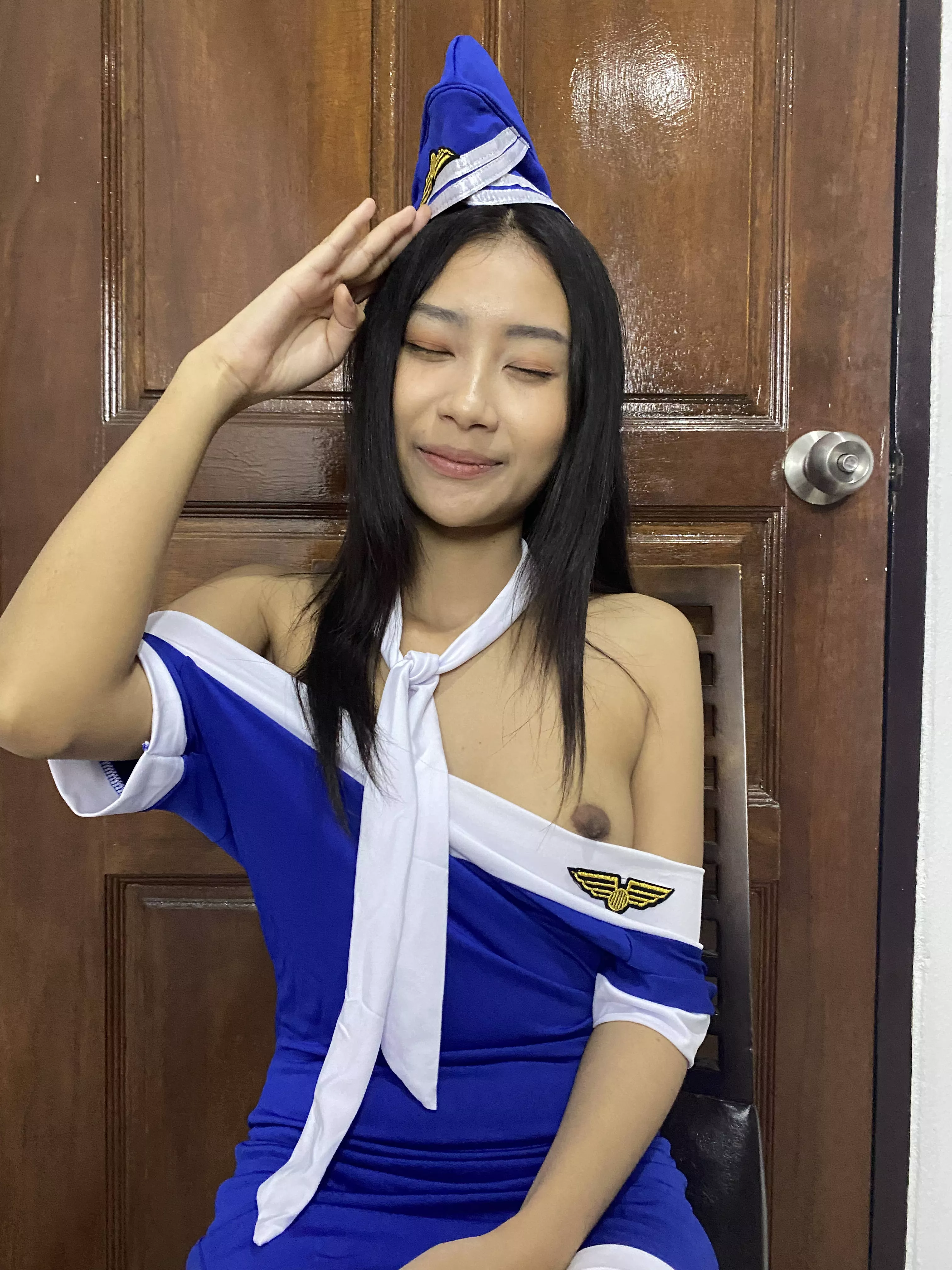 Naughty air hostess report for duty