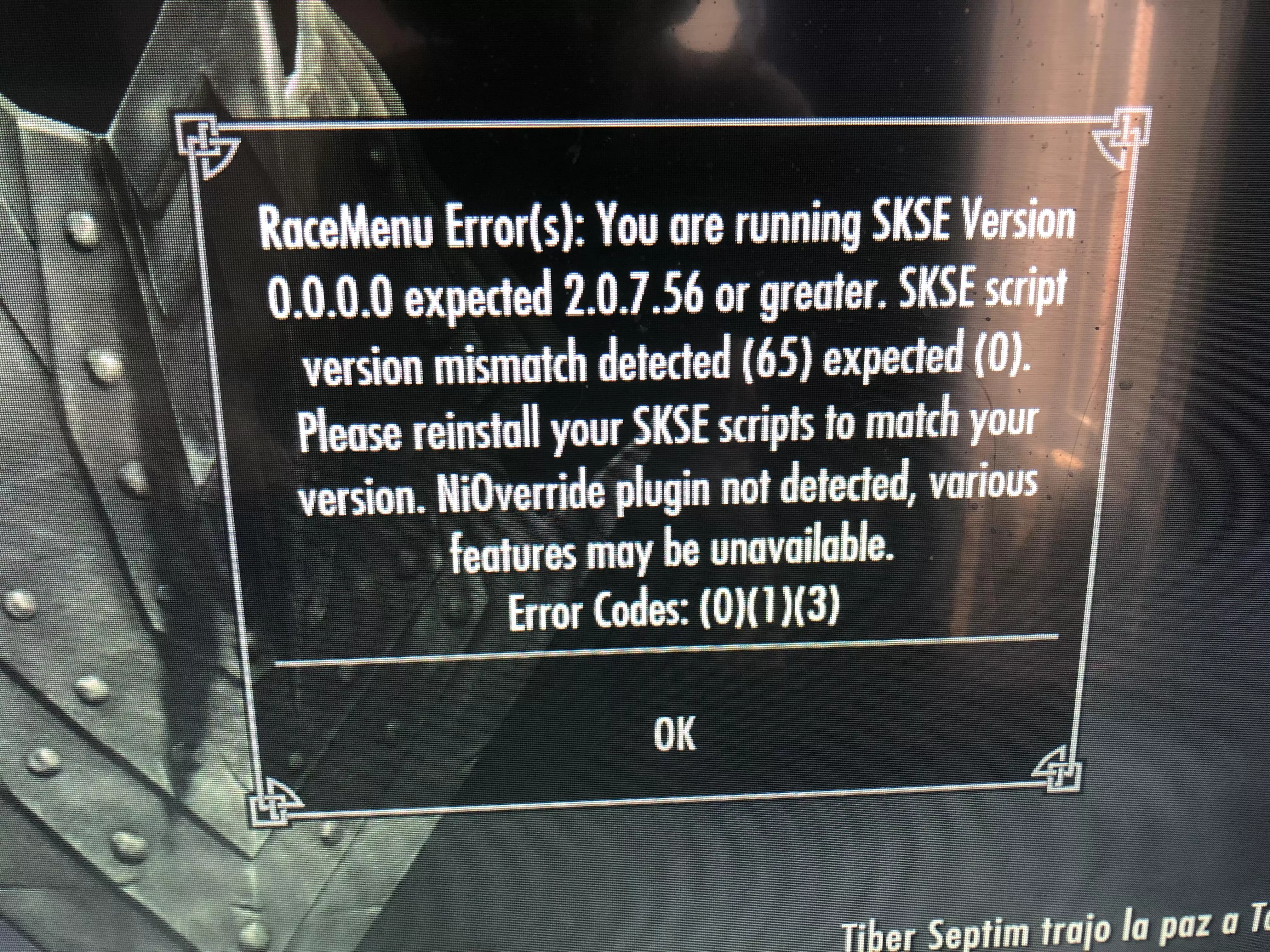 Need help with my Skyrim (I downloaded the last version and still get this)