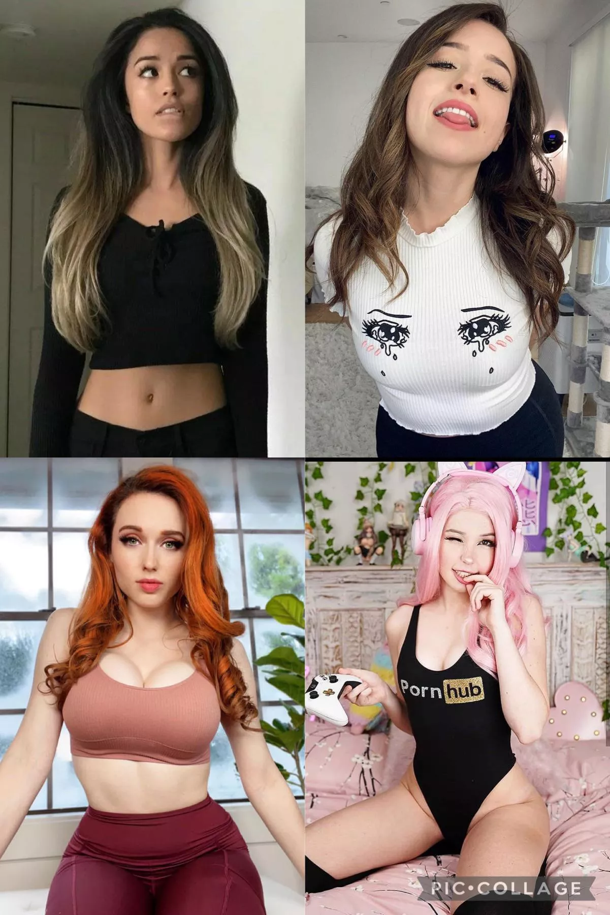 Need to have my orgasms controlled for Valkyrae, Pokimane, Amouranth or Belle Delphine