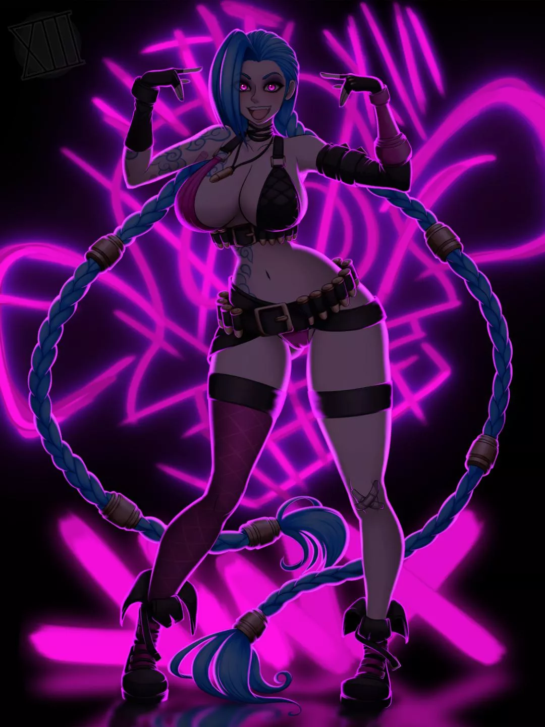 Neon Madness, Jinx (Waifuholic) [League of Legends]