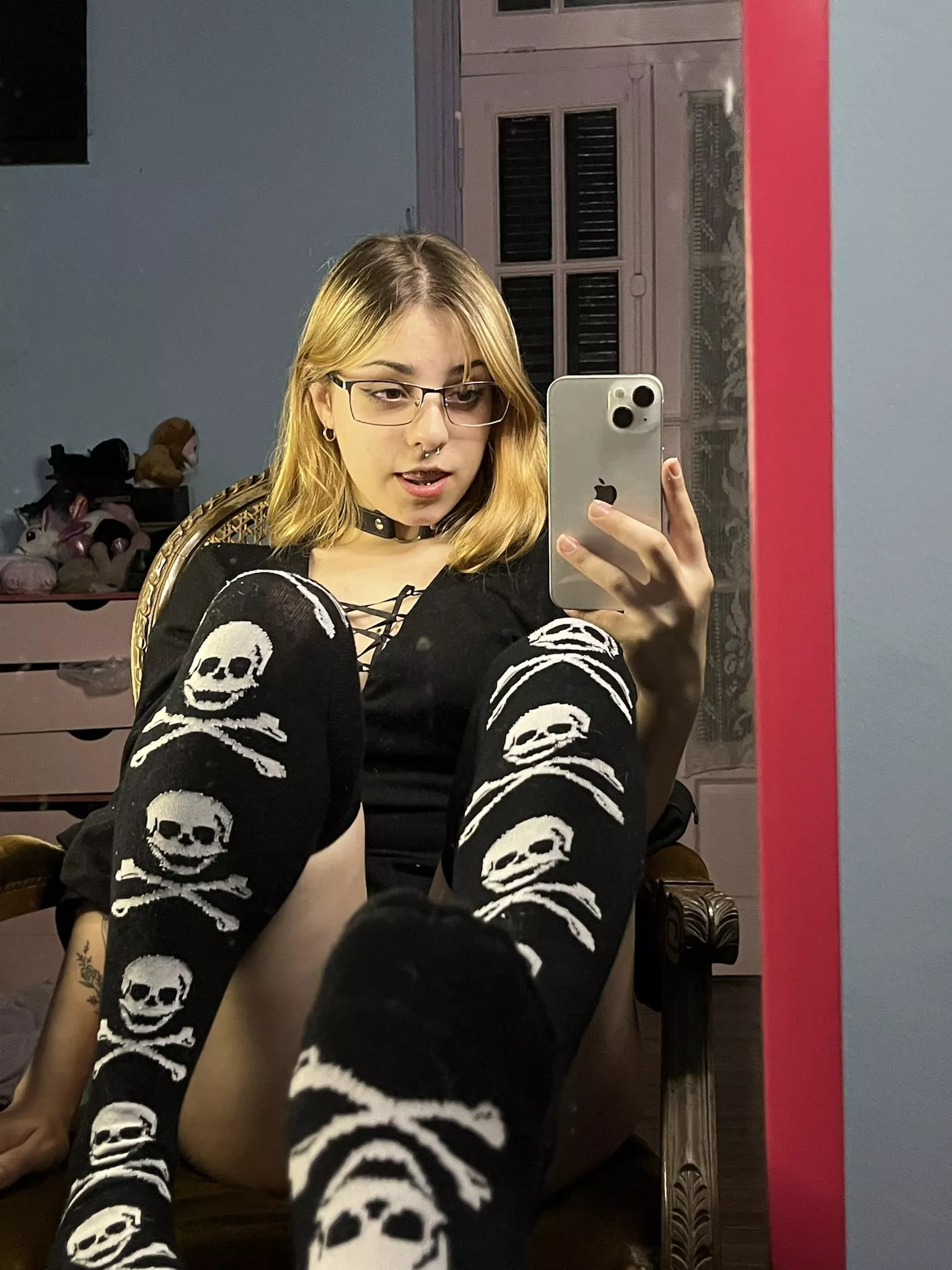 nerdy glasses :3 nerdy brackets and nerdy socks!