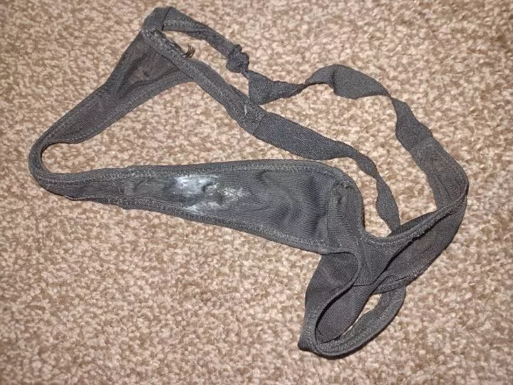 Nice damp and sticky pussy stained thong