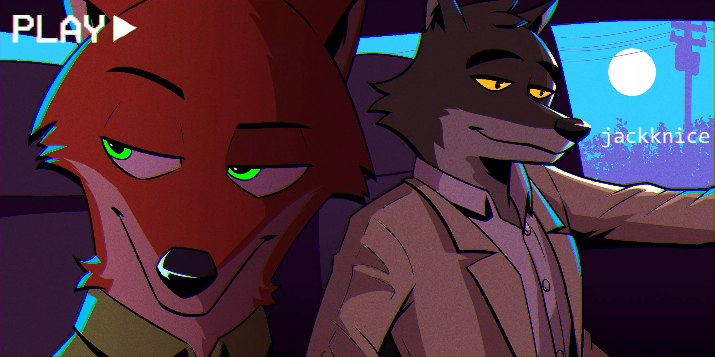 Nick Wilde and Mr. Wolf going on a drive [by me @jackknice]