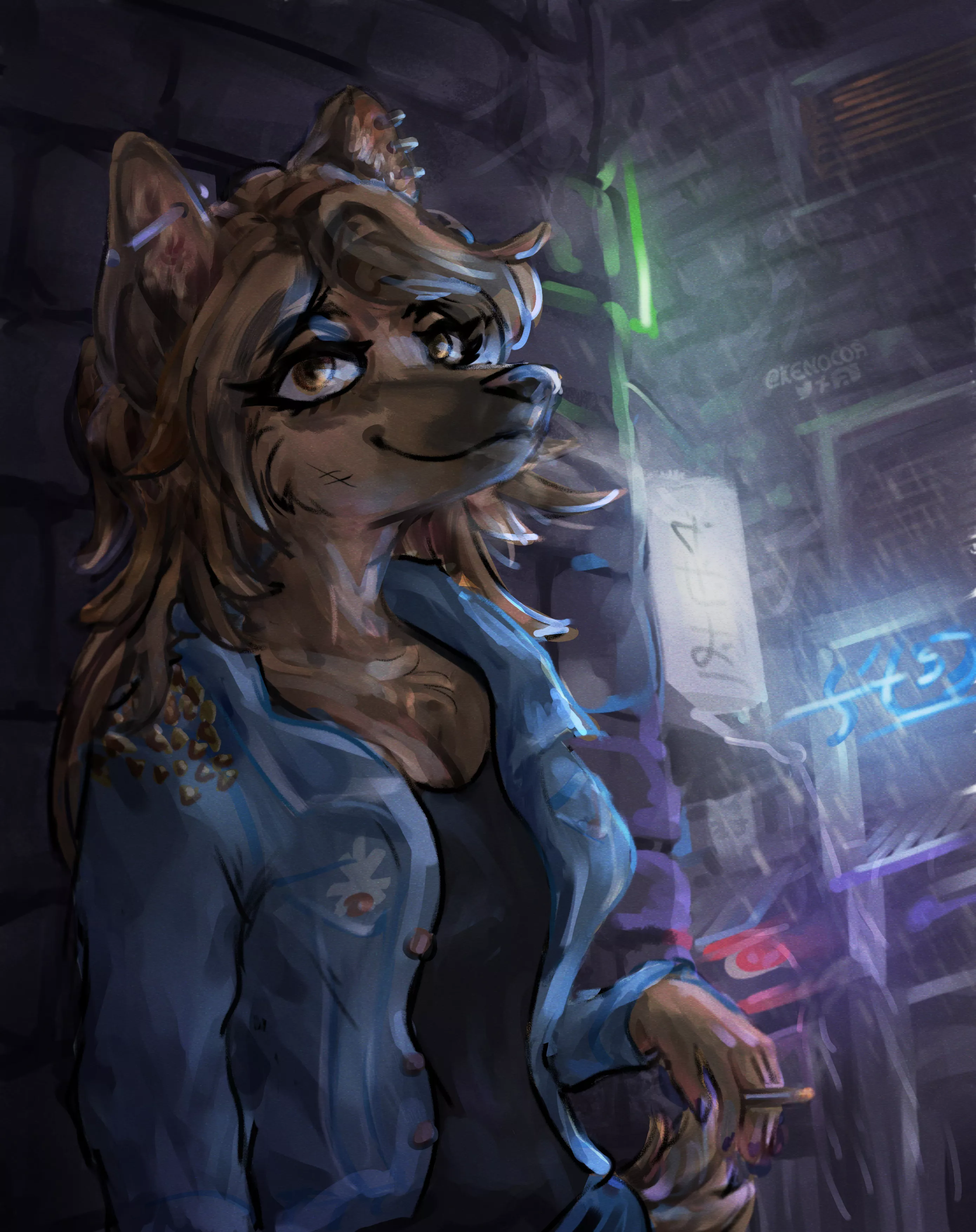 Night Life ~ by me, art trade with Allerlei