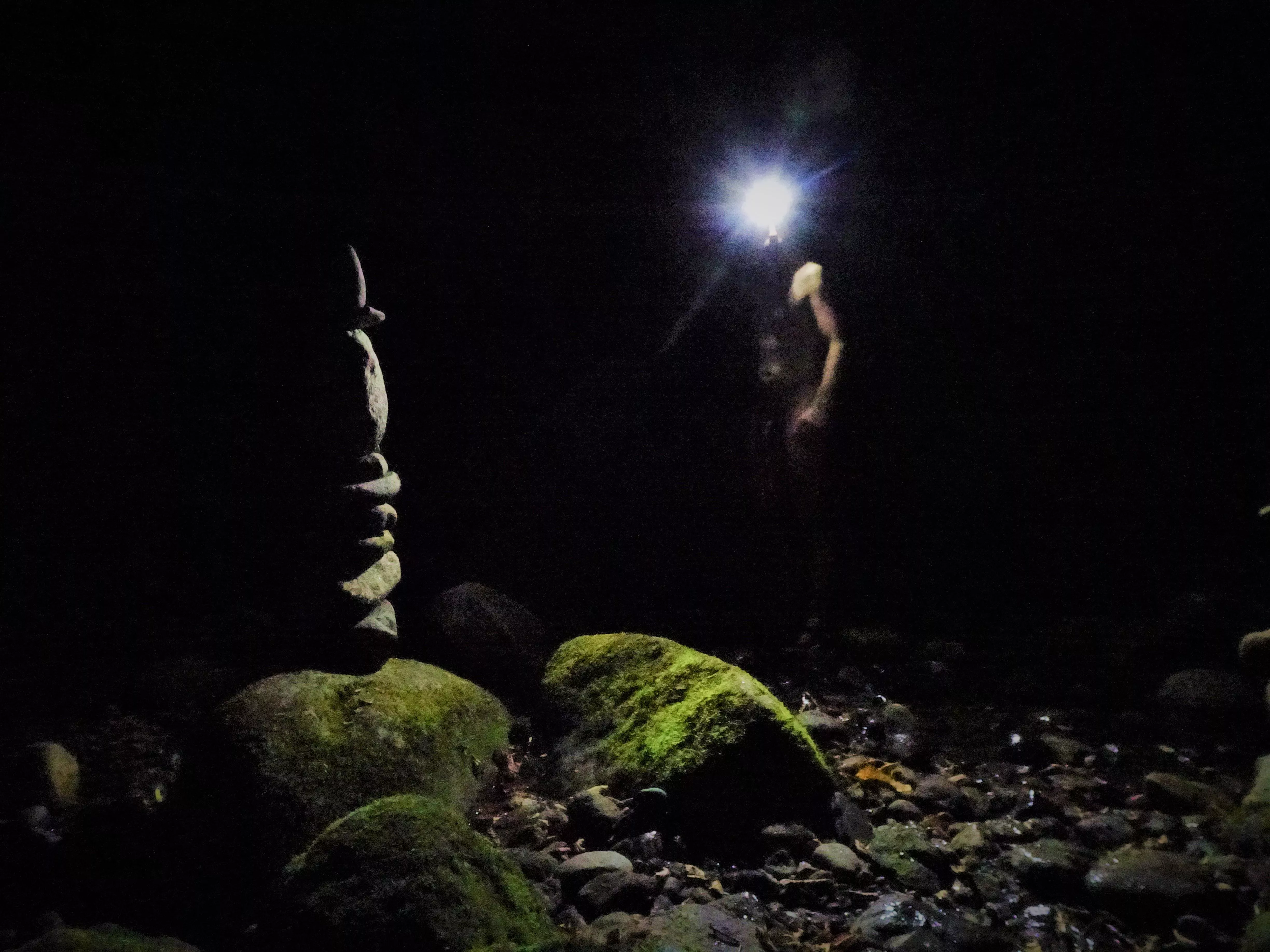 Night swim at the campsite