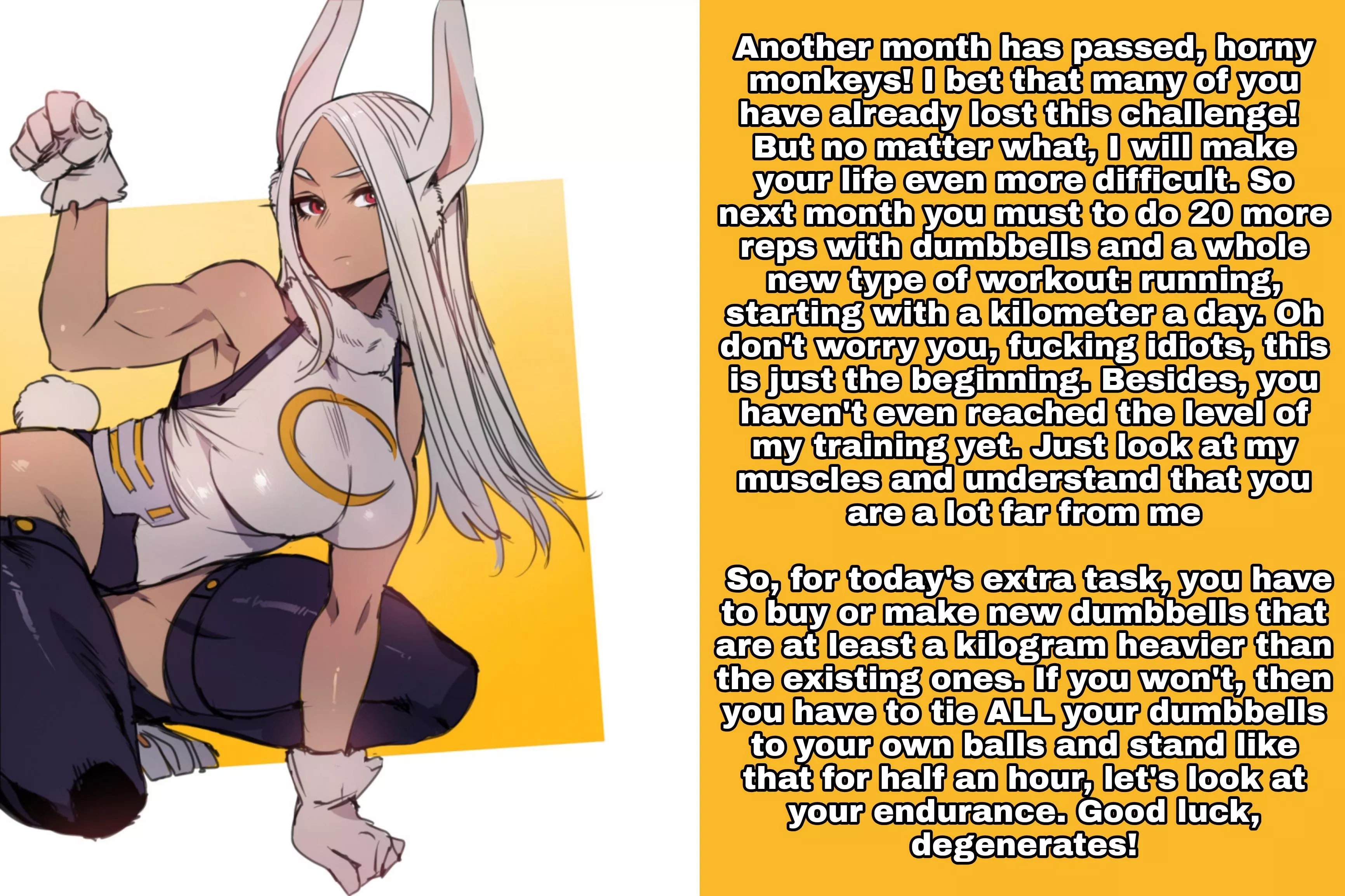 [No Nut Year] [Challenge] with [Miruko] (Part 3). [My hero academy] [Rumi Usagiyama] [Orgasm denial] [Femdom] [Training] [Artist: ratatatat74]