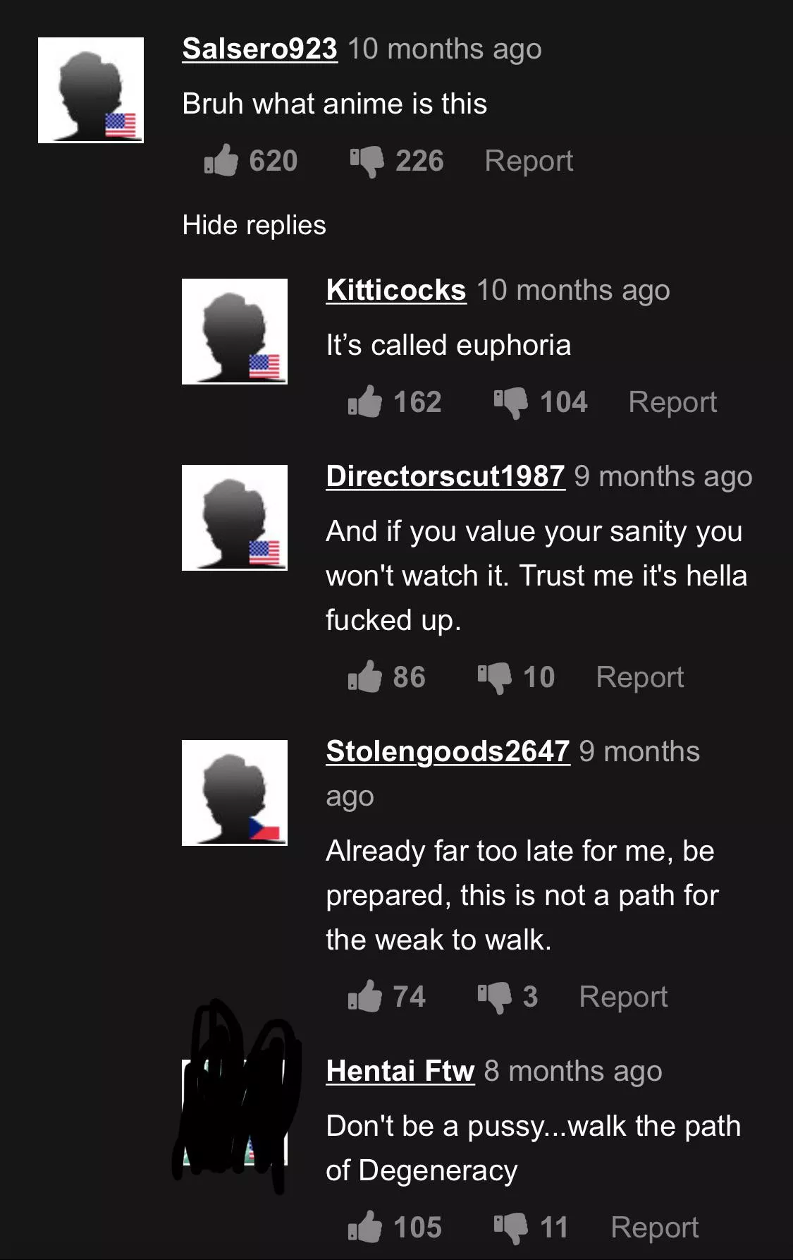 Not porn hub but a comment nonetheless