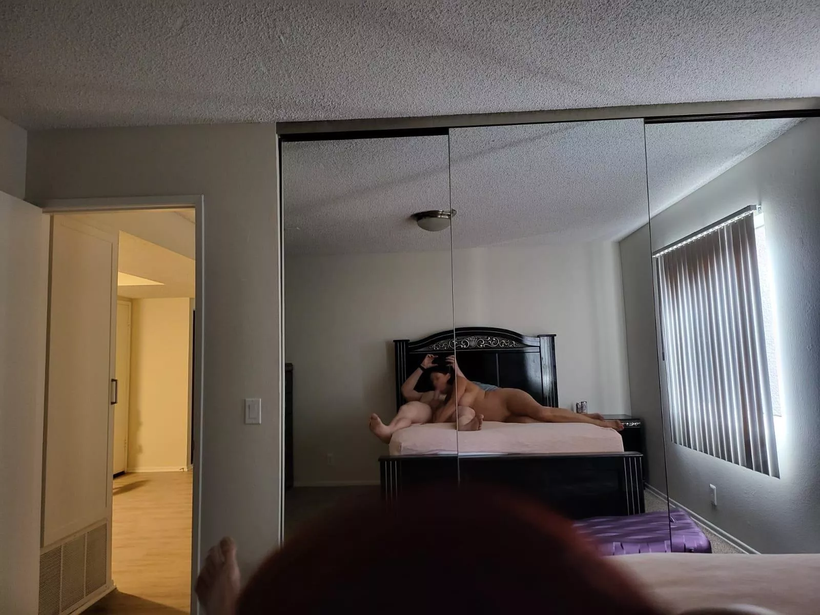 Now I see why this hotwife wanted me to fuck her in her bed, gotta love a well placed mirror.