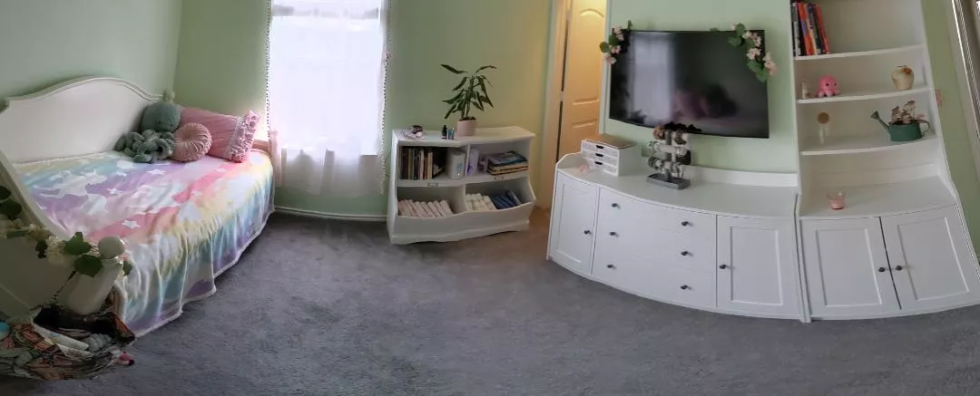 Nurseries really coming together! Just need a lamp and some decorations ;) (panorama)