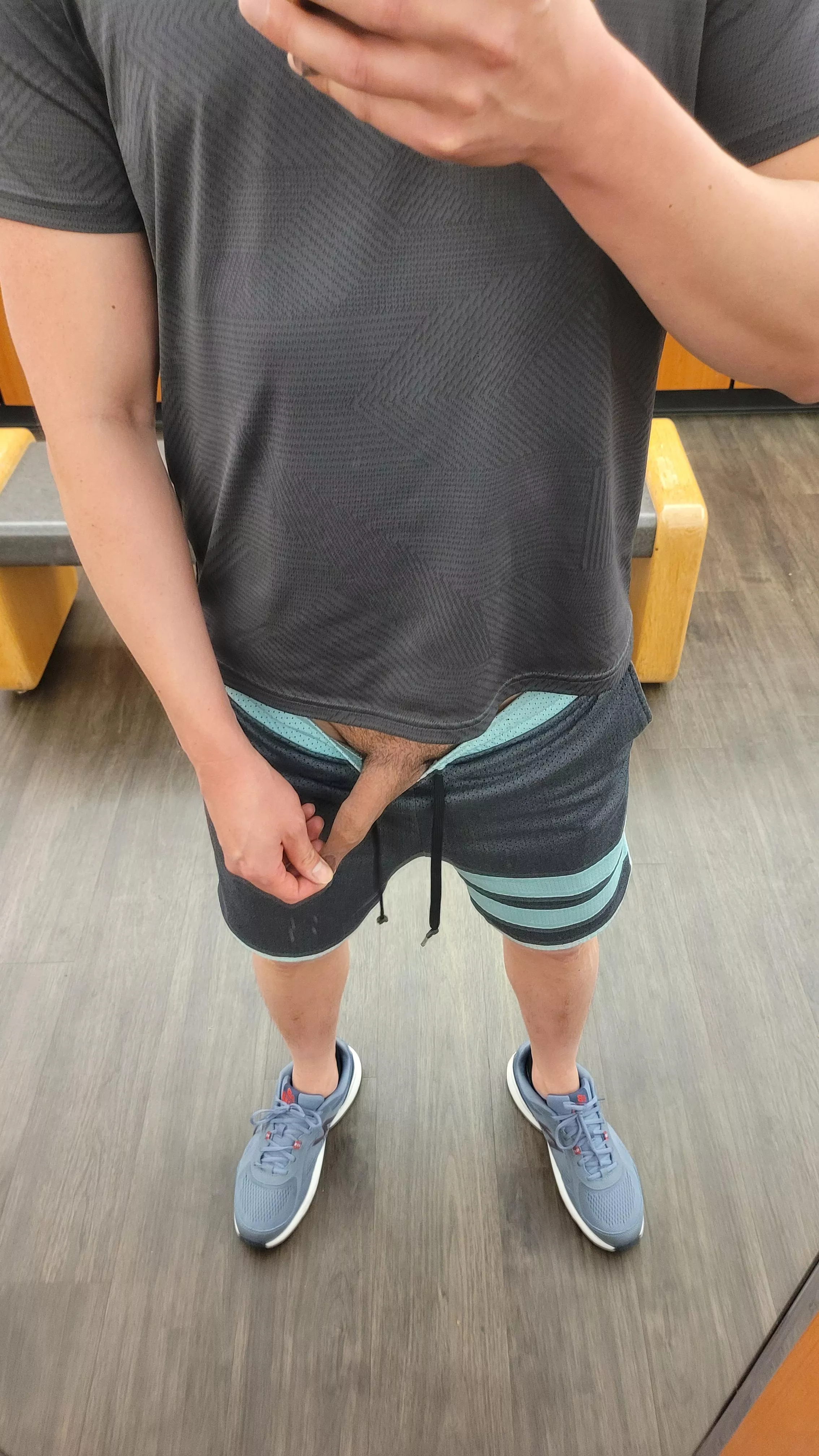 obligatory horny, after-exercise shot