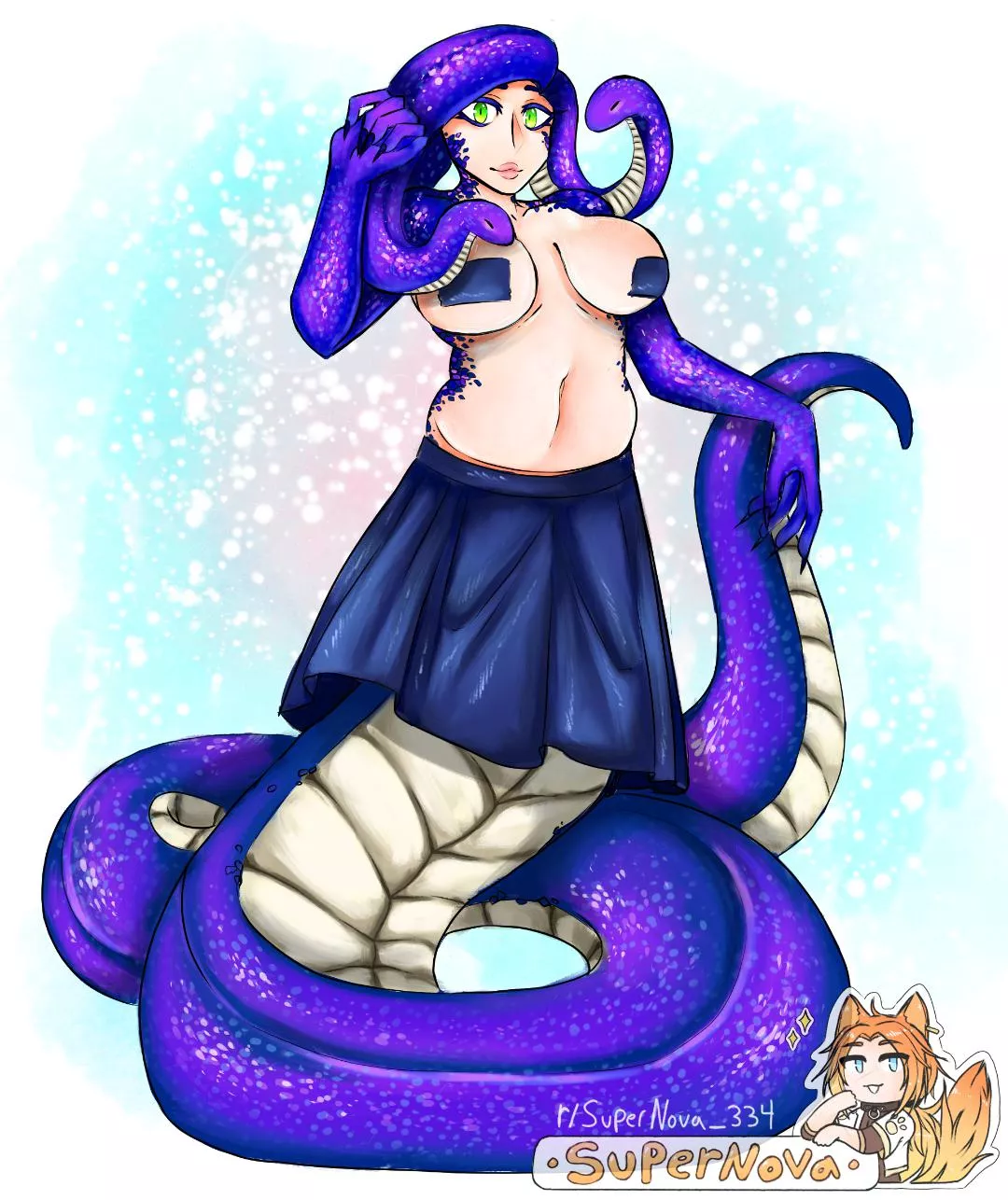 (OC- COMMISSION) Medusa-type lamia