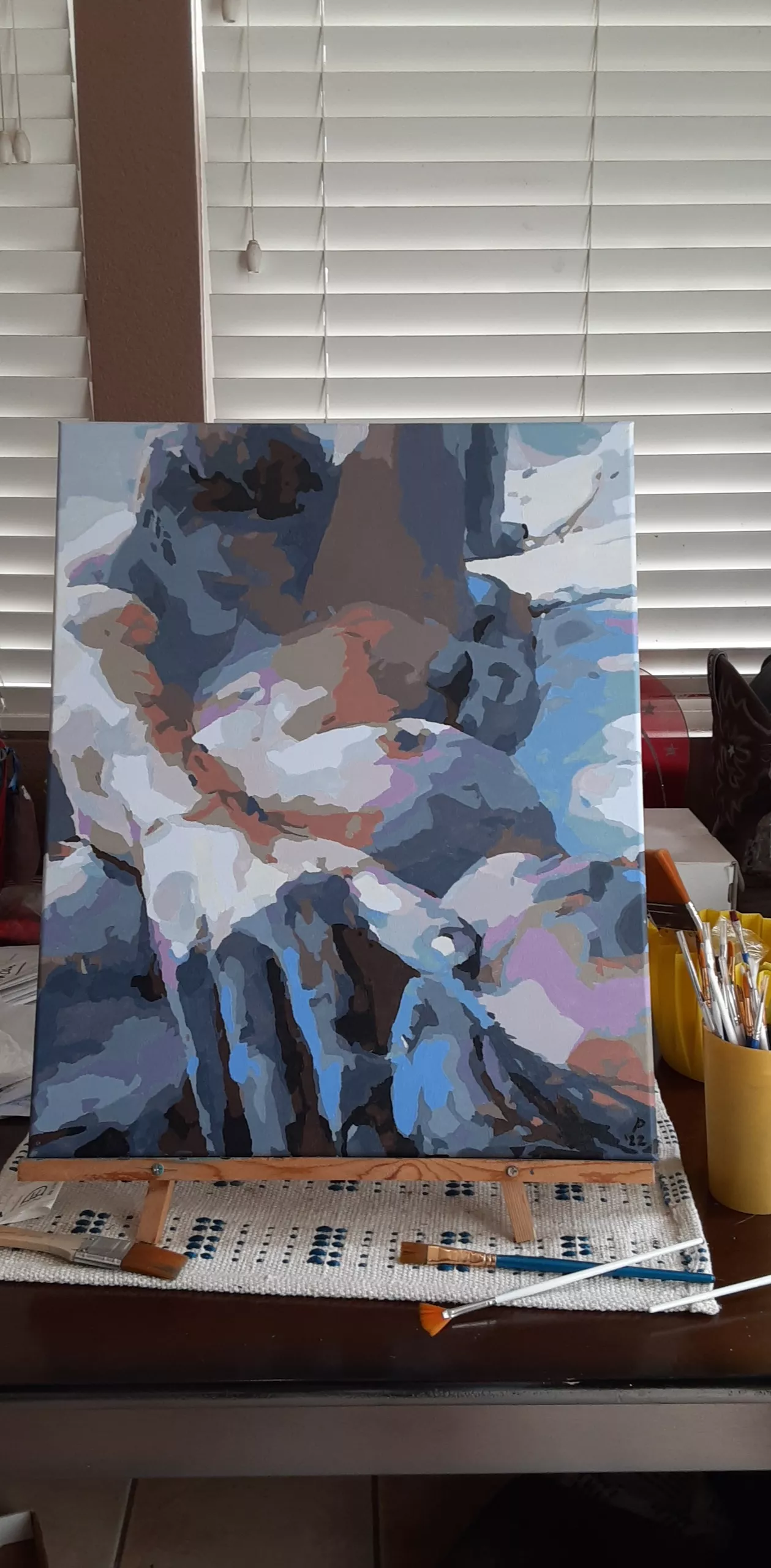 ♡OC My Painting is finally finished called Good Boy. It depicts a Domme her sub being rewarded by him giving her pleasure for being a god boy for the day ♡ I usually dont share my art but wanted to today♡ Abstract with Acrylic