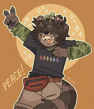 (oc) racc fursona ðŸ¦âœ¨ðŸŒ±