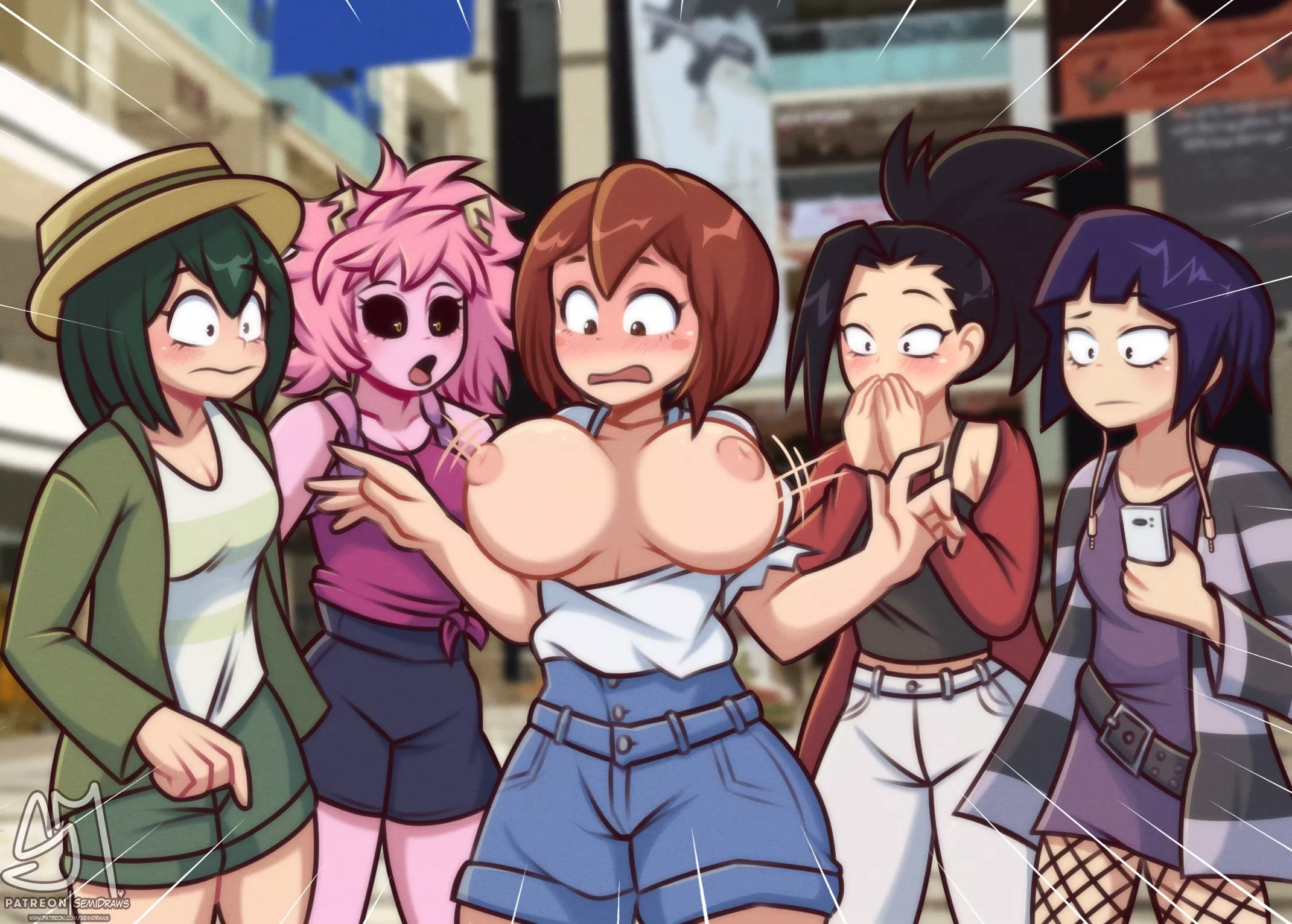 Ochako's antigravi-tits [SemiDraws]