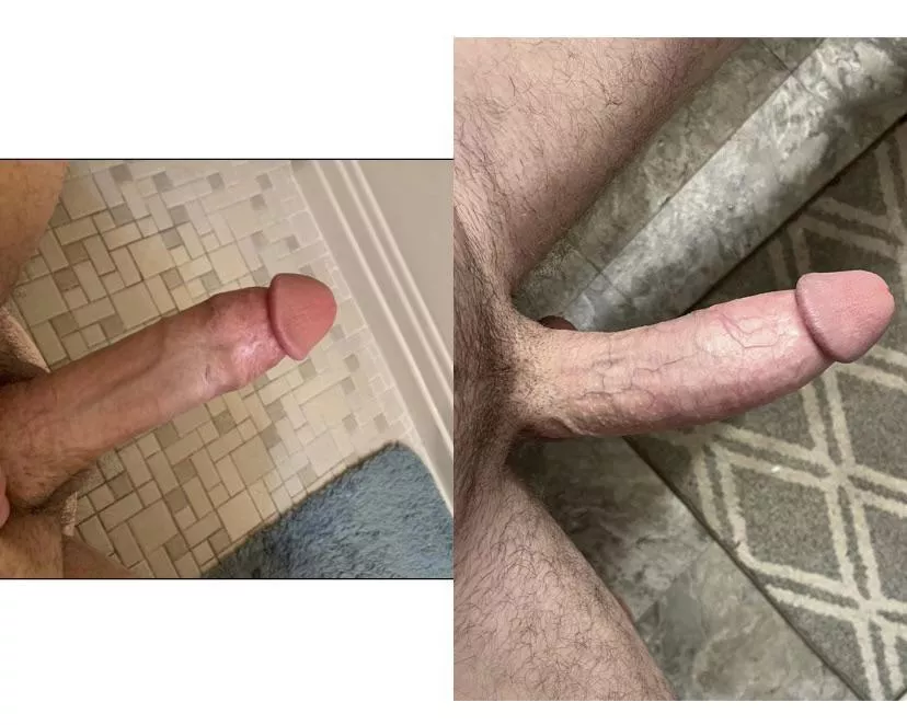 Ok, same guys, same angle, now you can compare. Which cock do you prefer?