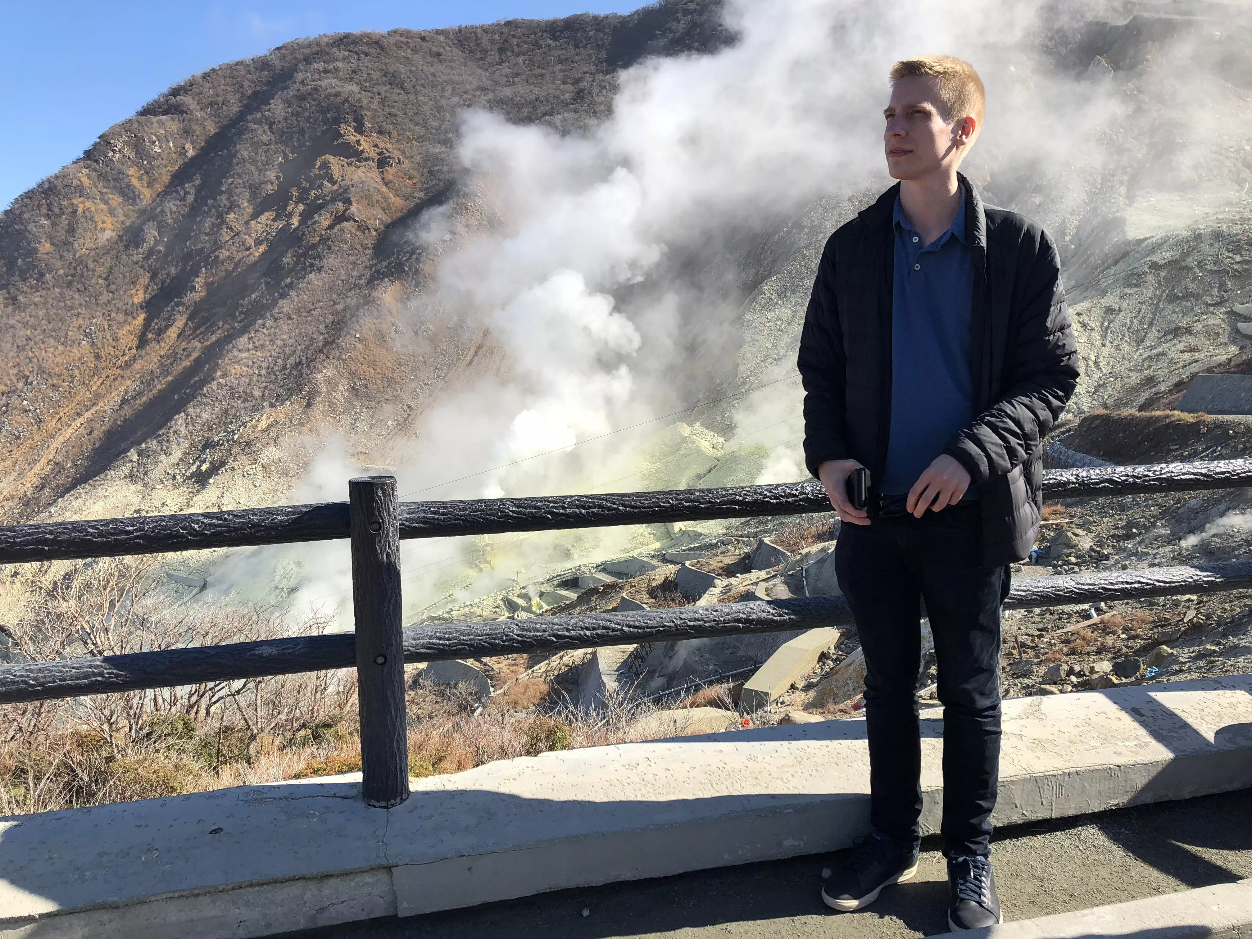 On top of a volcano in Japan 😄