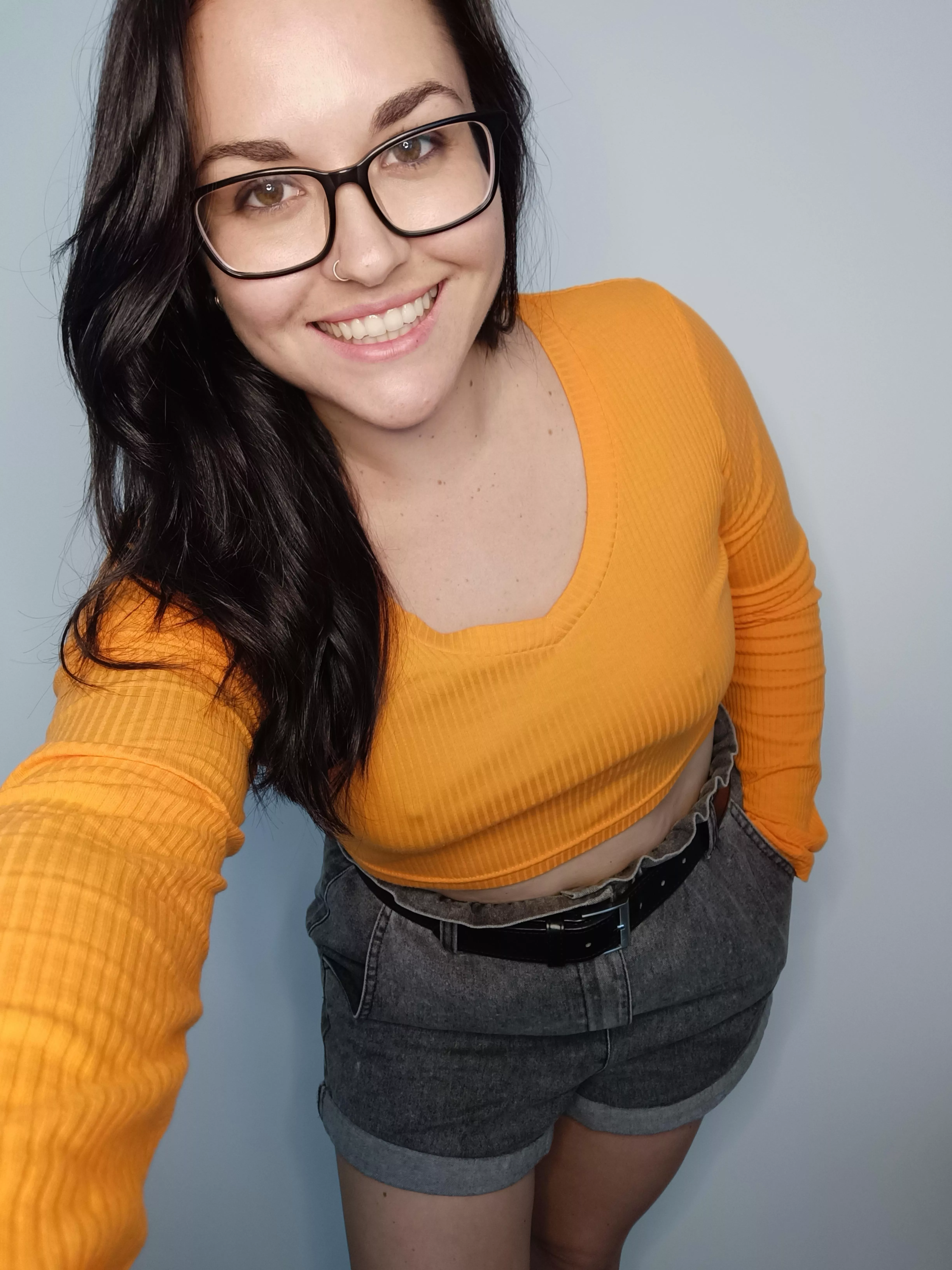 Orange you glad I wore no bra today? 🤭 [F28]