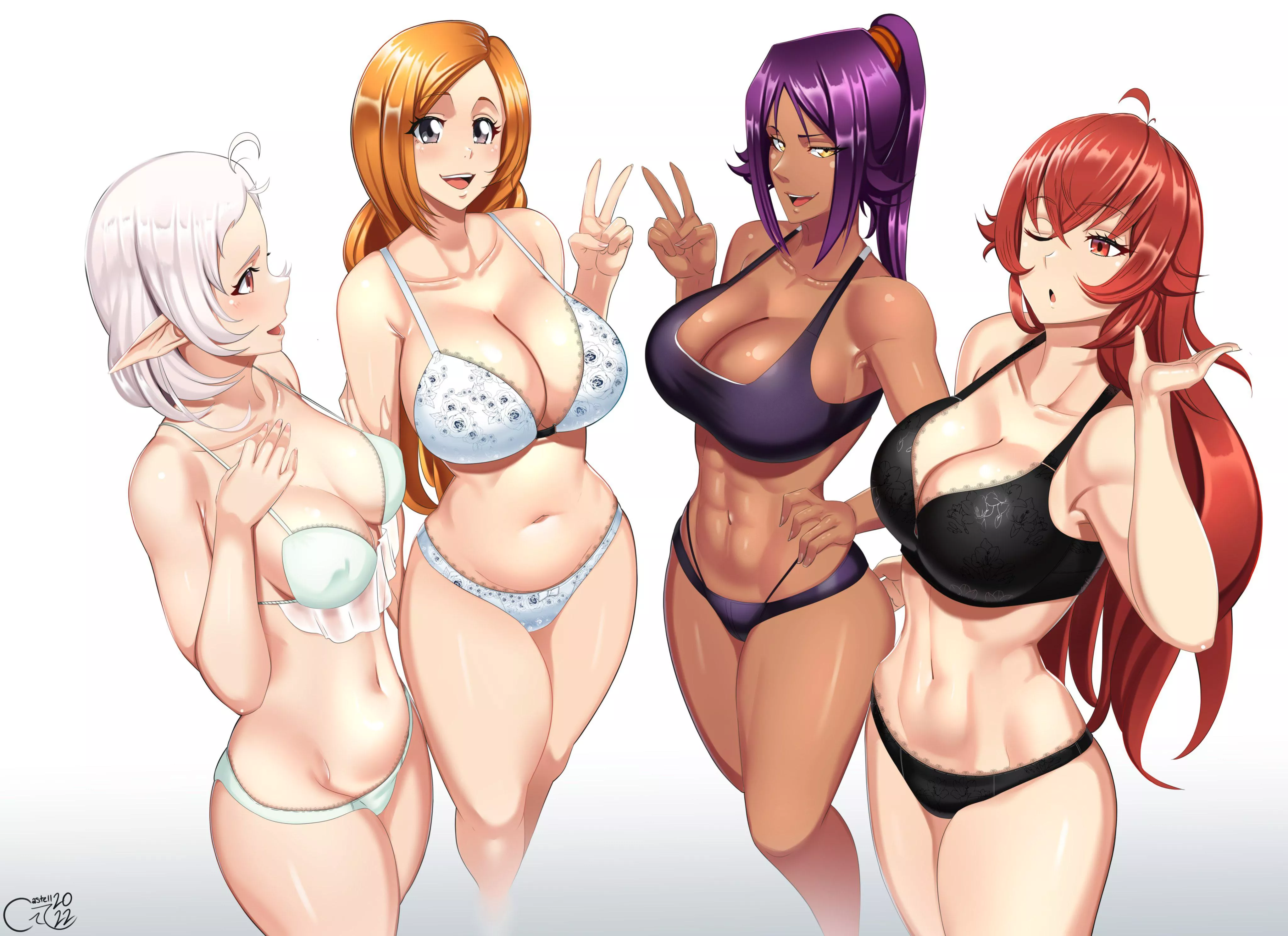 Orihime, Yoruichi, Eris Greyrat (Castell) [Bleach, Jobless Reincarnation]