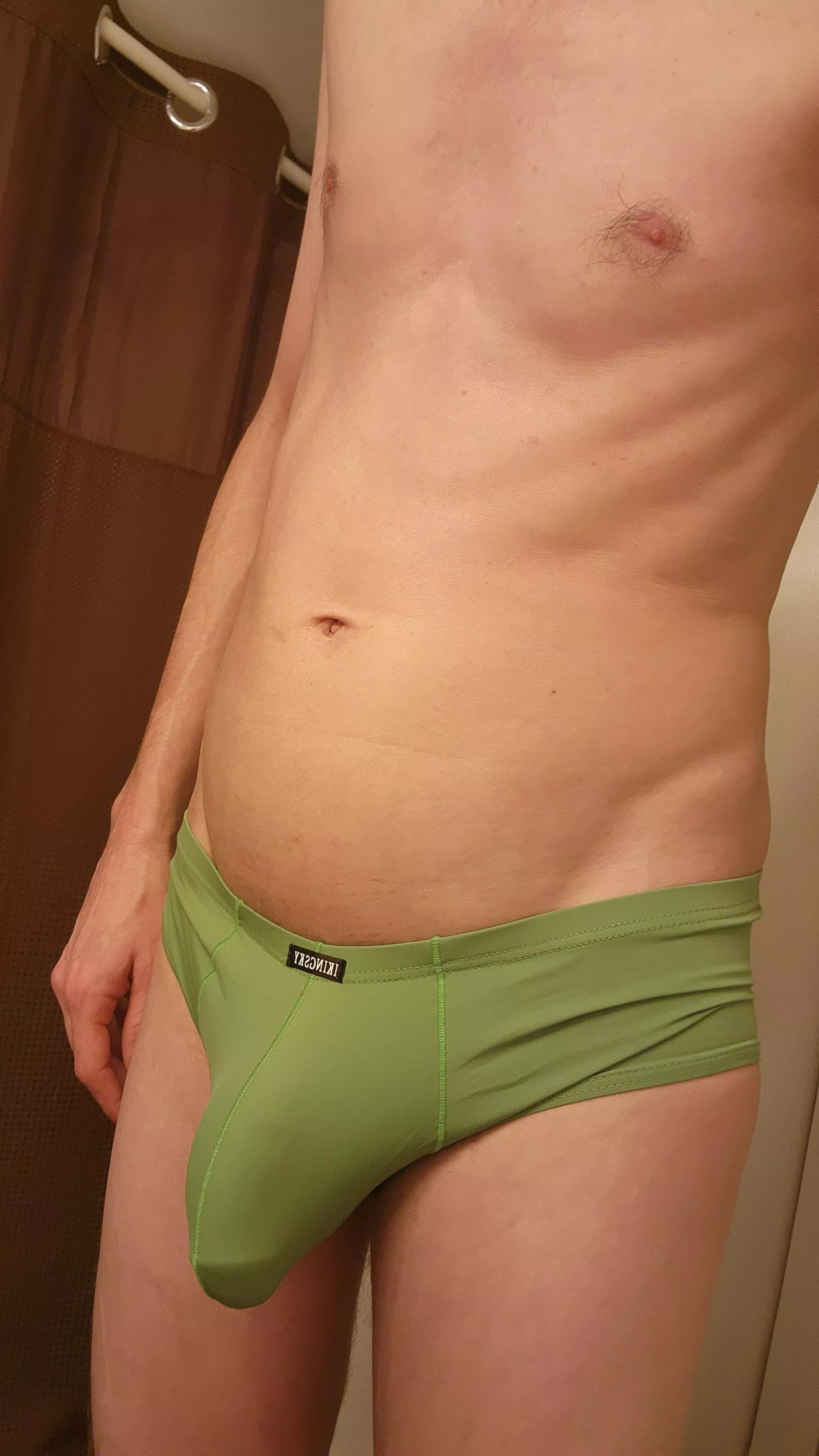 outline of my cut cock in my briefs.