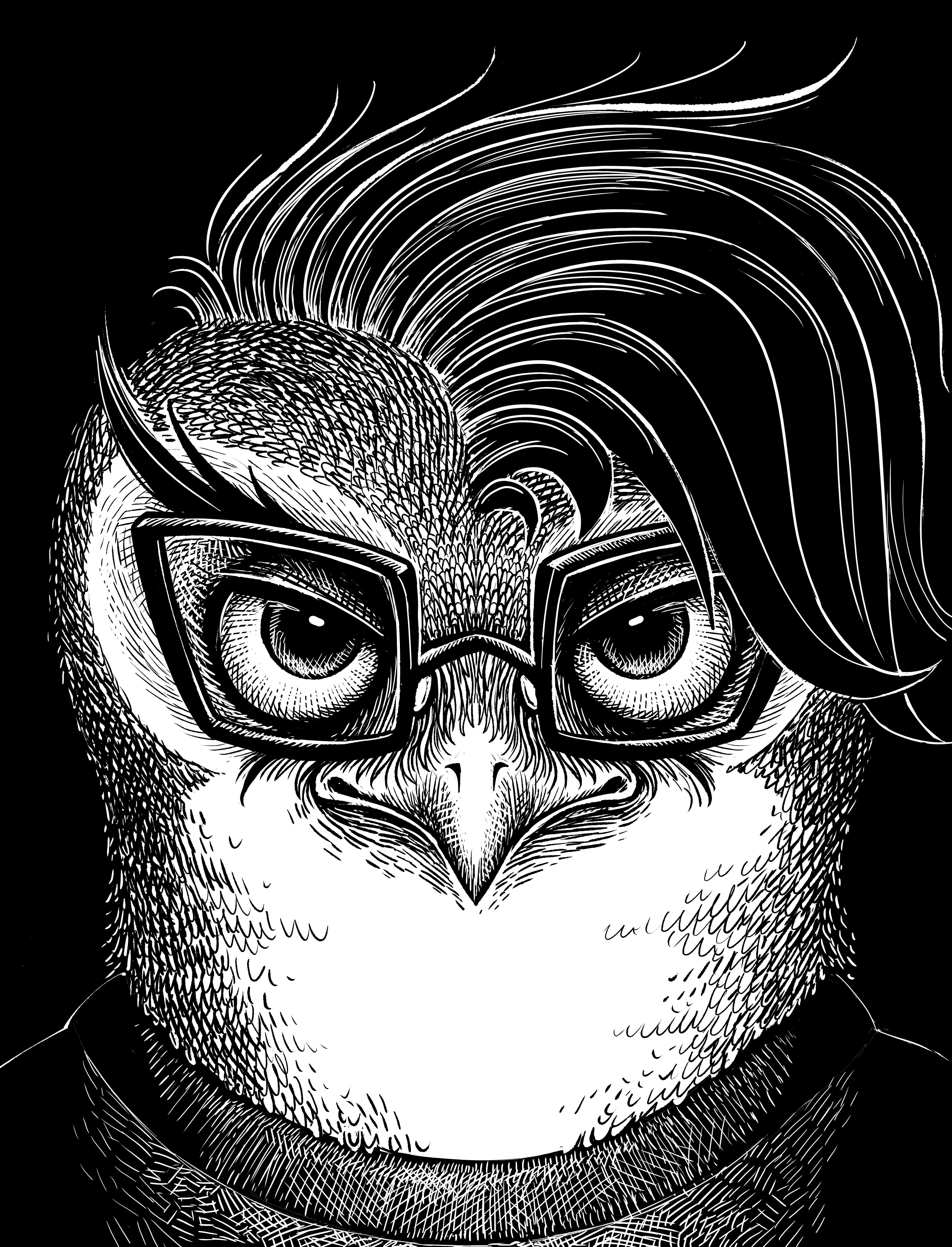 Owl Portrait. By me.