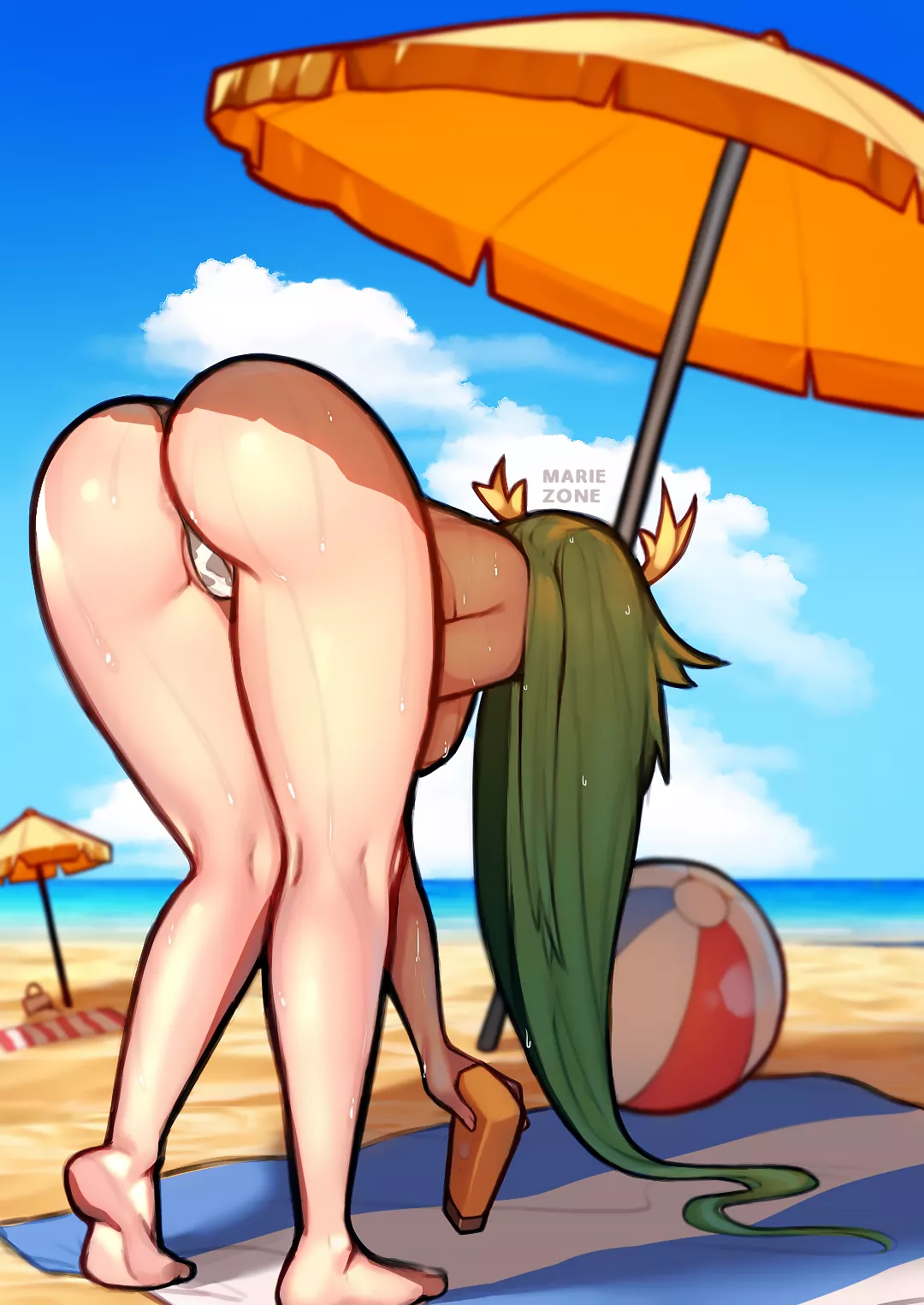 Palutena bent over