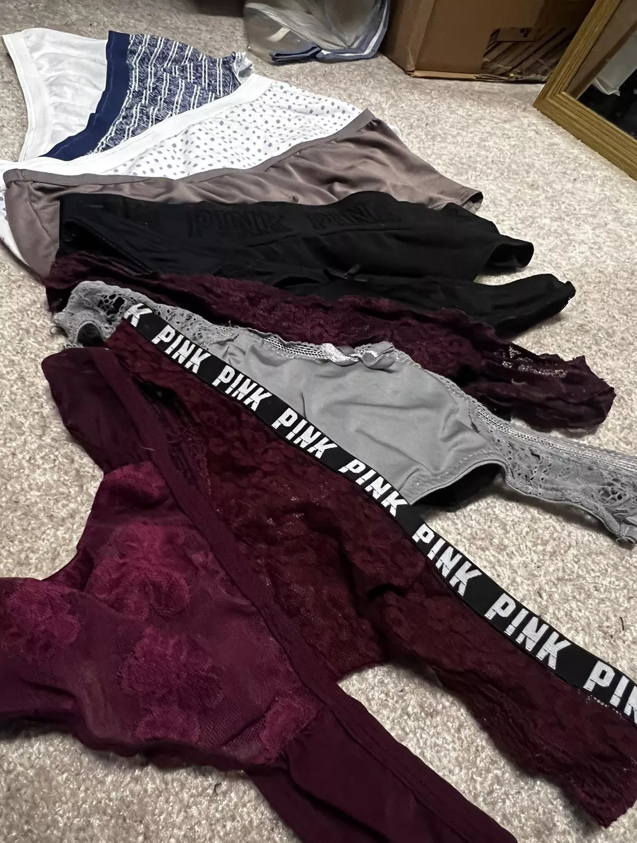 Panties and other worn items looking for their forever homes. [selling] Cashapp Venmo PayPal. Kik.me/manicmondae