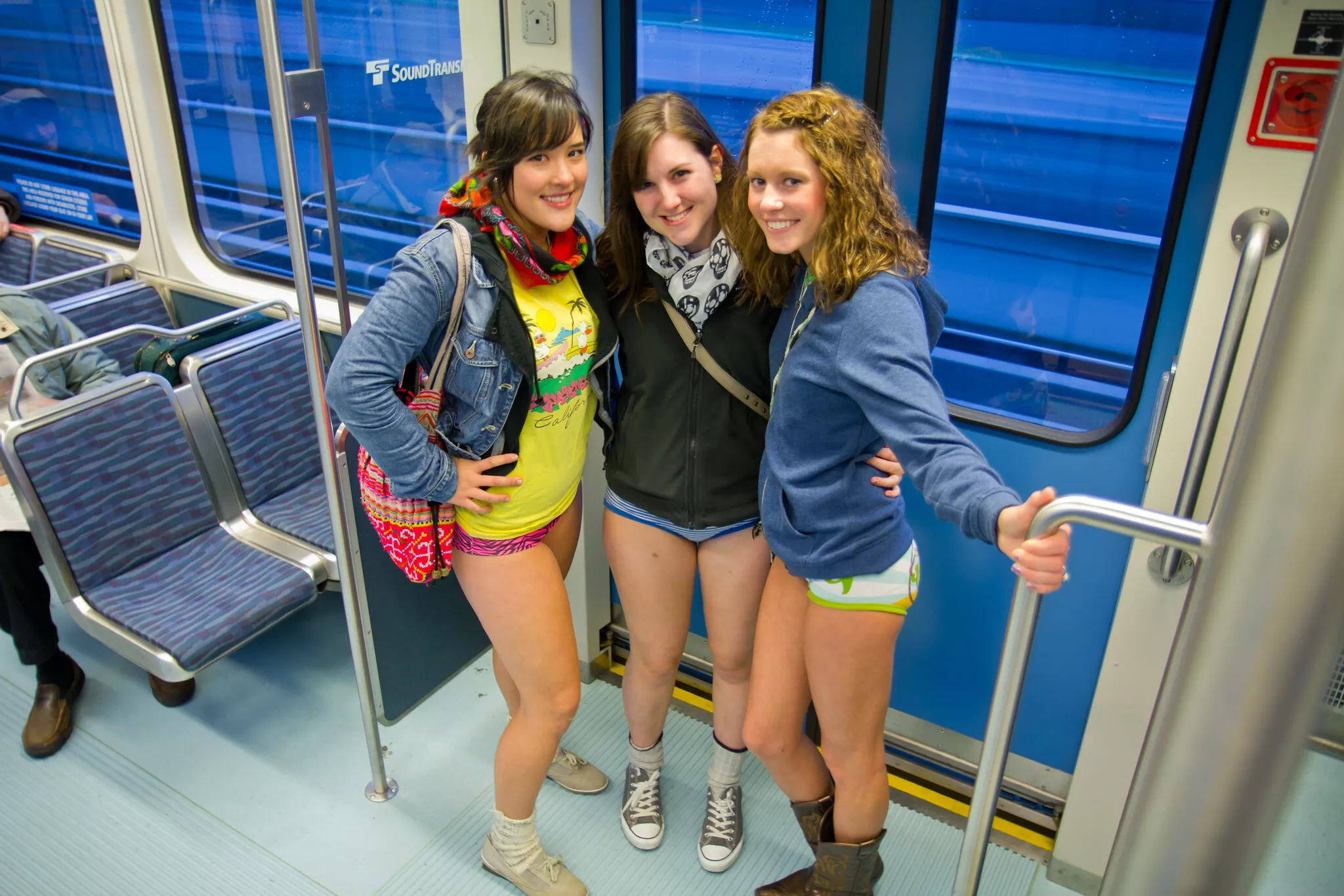 Pantsless subway riders