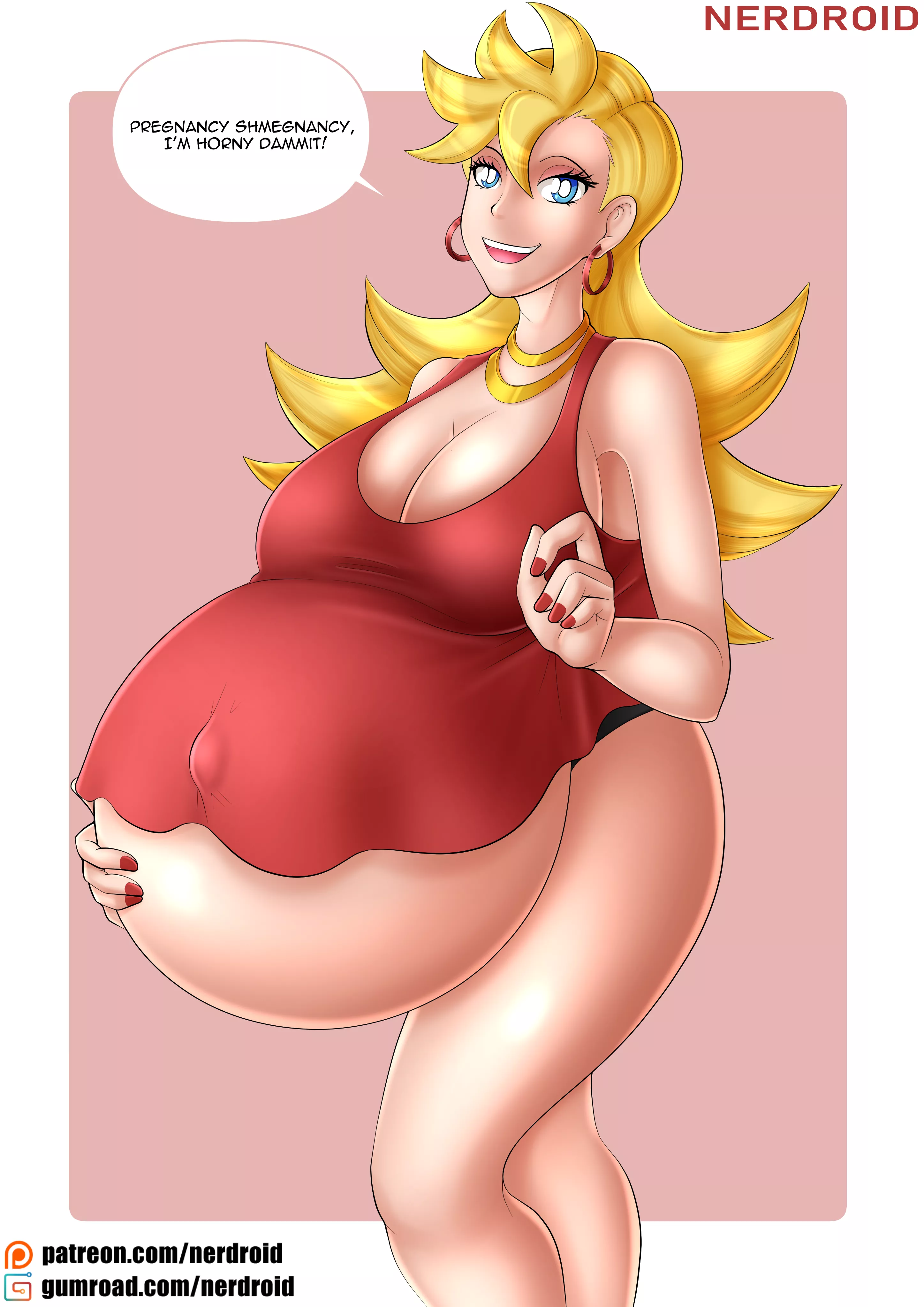 Panty Anarchy pregnant - Panty & Stocking with Garterbelt - Commission made by me for a guy.