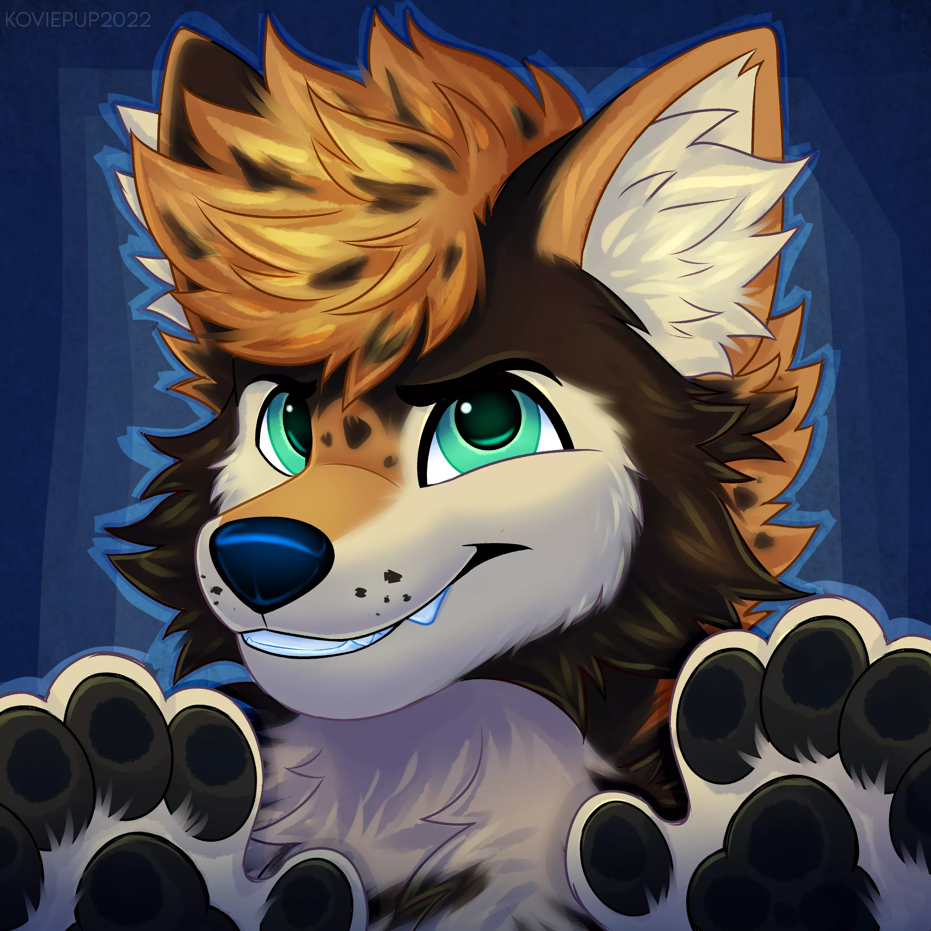 Paws up! [art by me, KoviePup]