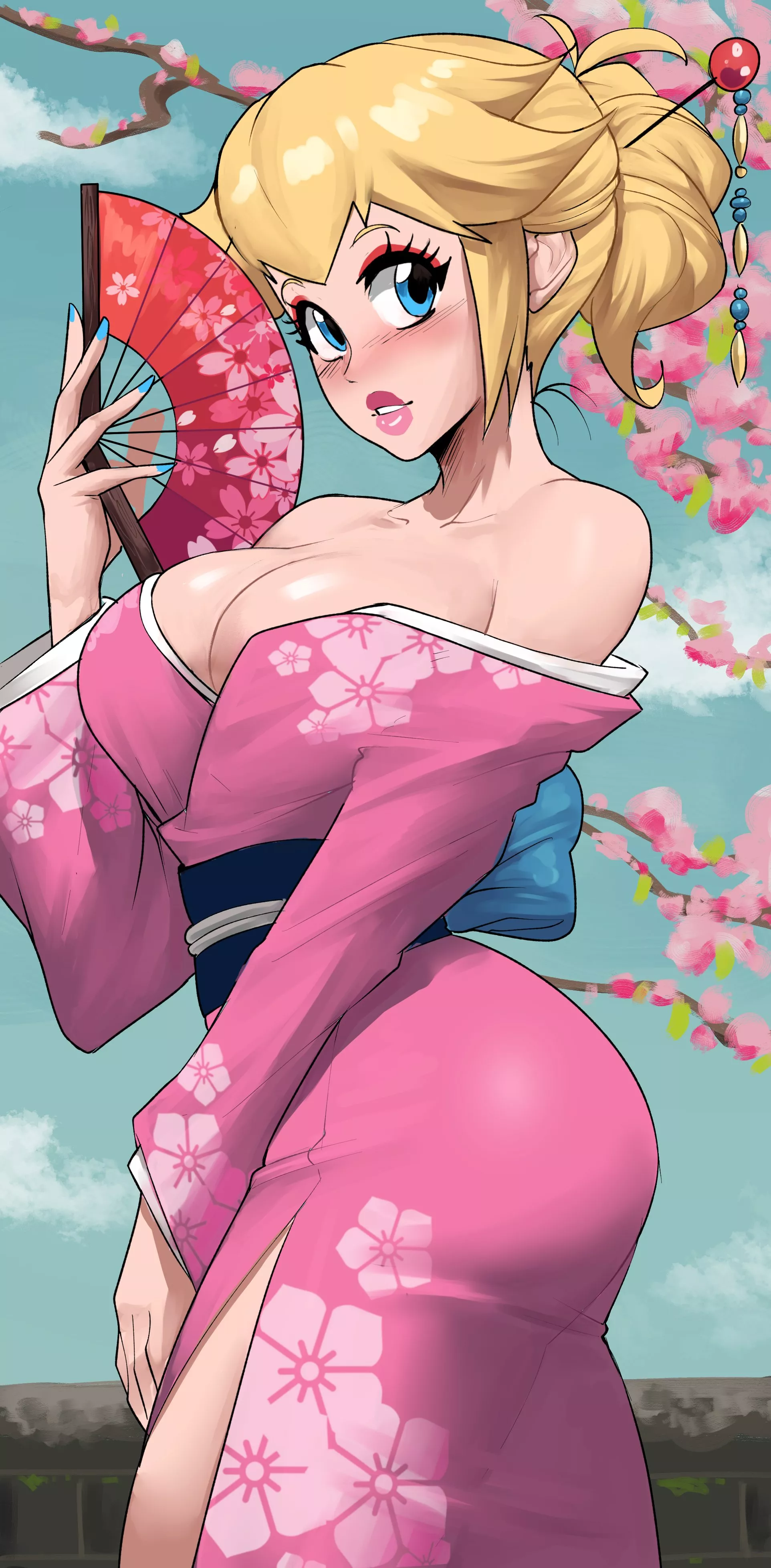 Peach's Peachy Peach Kimono (Echo Saber) [Super Mario Bros.]