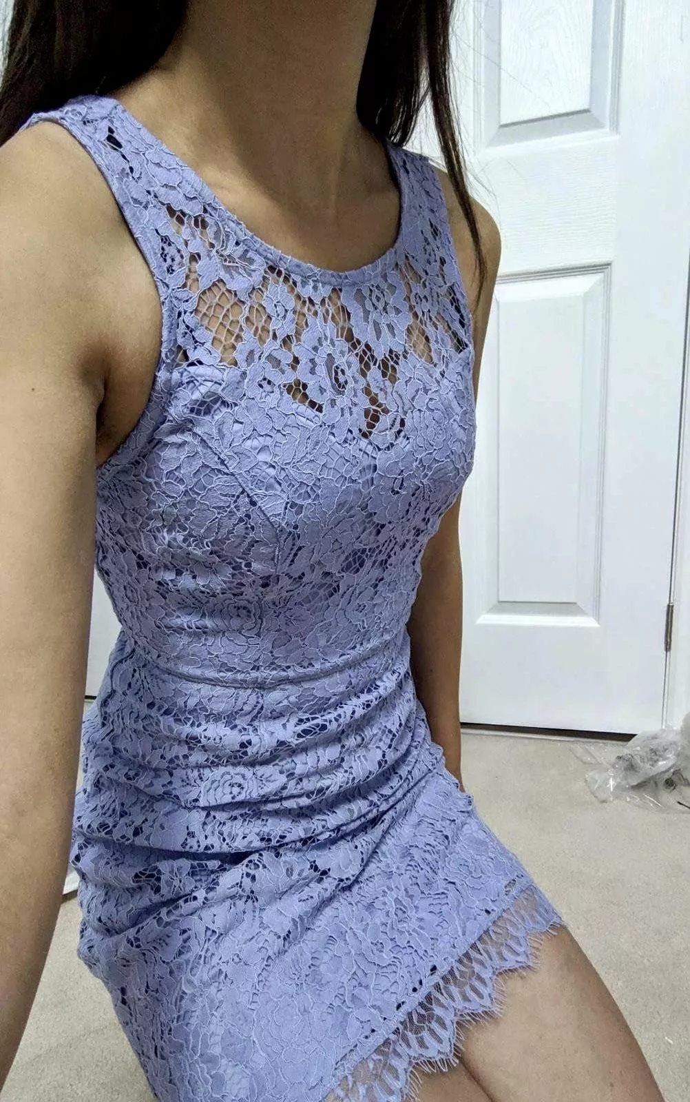 Petite wifeâ€™s tight dress